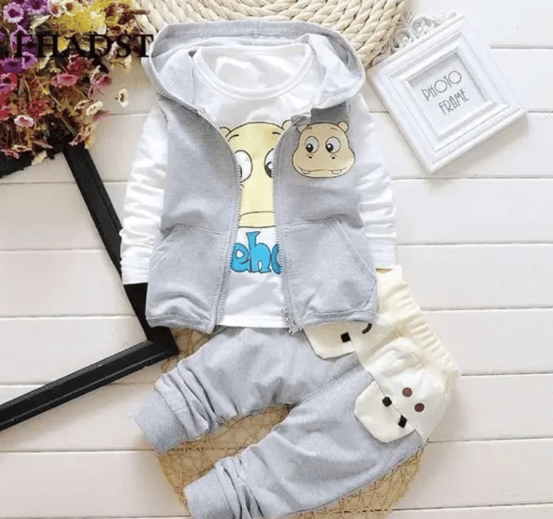 WARSI BROTHER''S Pack of 1 Baby Boys Cotton Blend T-Shirt & Capris Set ( Grey ) WARSI BROTHER''S Pack of 1 Baby Boys Cotton Blend T-Shirt & Capris Set ( Grey )