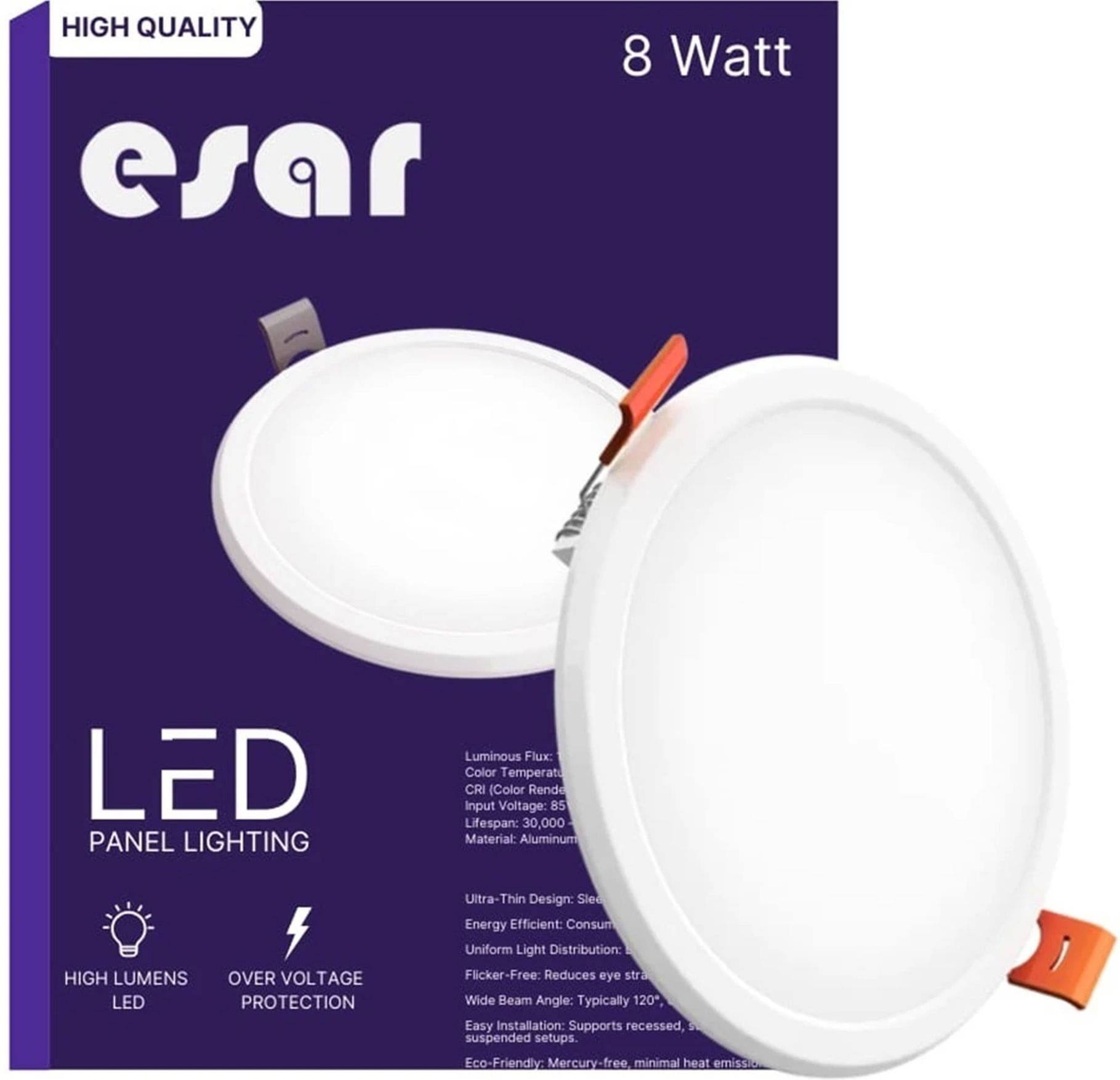     			esar Plastic White Ceiling Lights - Pack of 1