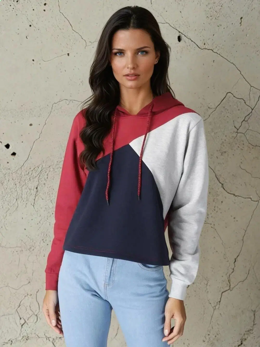 kotty Women Cotton Blend Hooded Sweatshirt For Light Winters ( Multicolor ) kotty Women Cotton Blend Hooded Sweatshirt For Light Winters ( Multicolor )