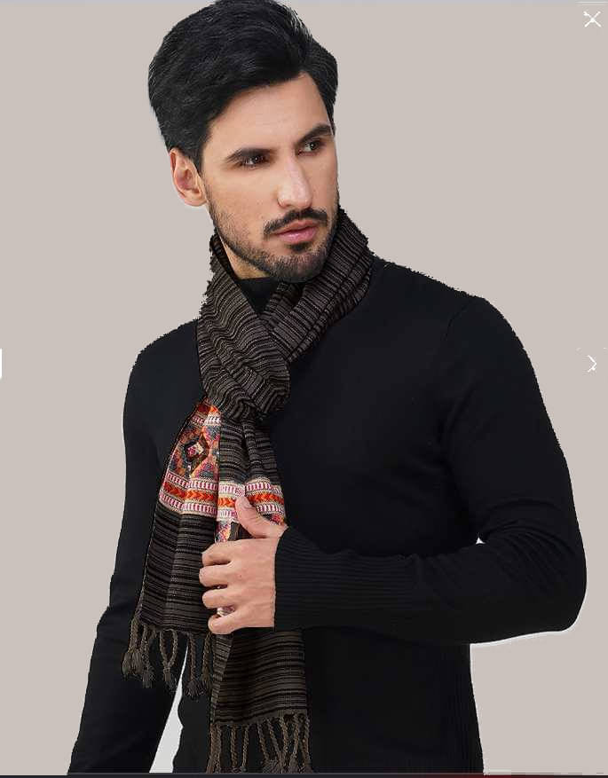     			nikline Brown Woolen Men's Shawls ( Pack of 1 )