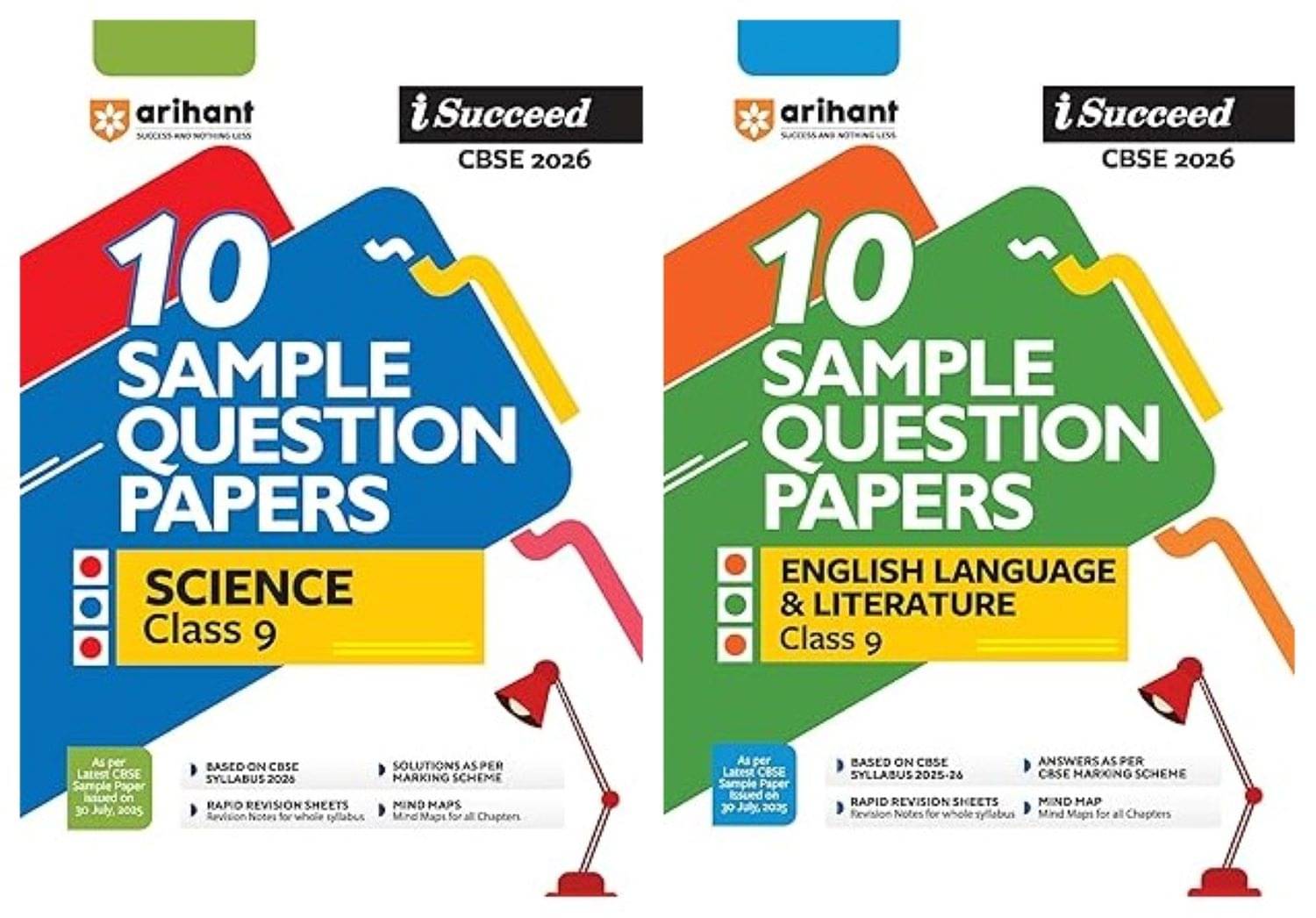     			Arihant I Succeed CBSE Sample Question Papers Class 9 English Language & Literature & Science Exam 2026 | 10 Sample Papers