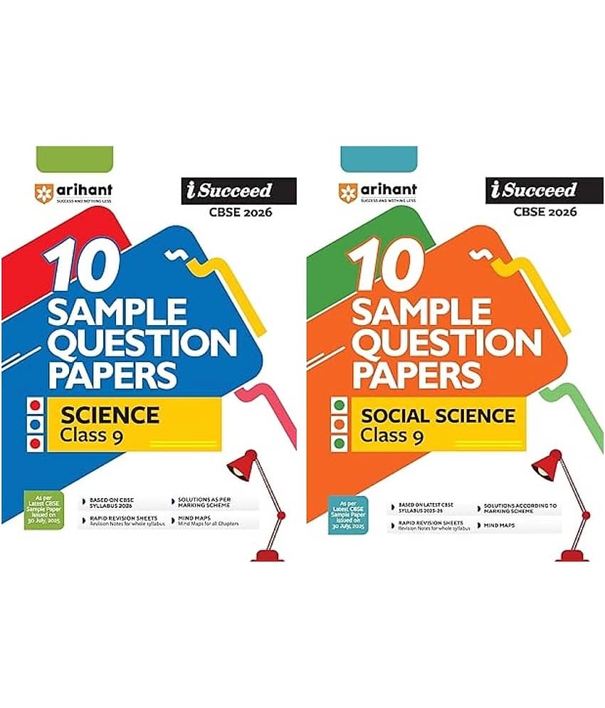 Arihant I Succeed CBSE Sample Question Papers Class 9 Science & Social Science Exam 2026 | 10 Sample Papers - Stationery | Buy online on ZillyBuy