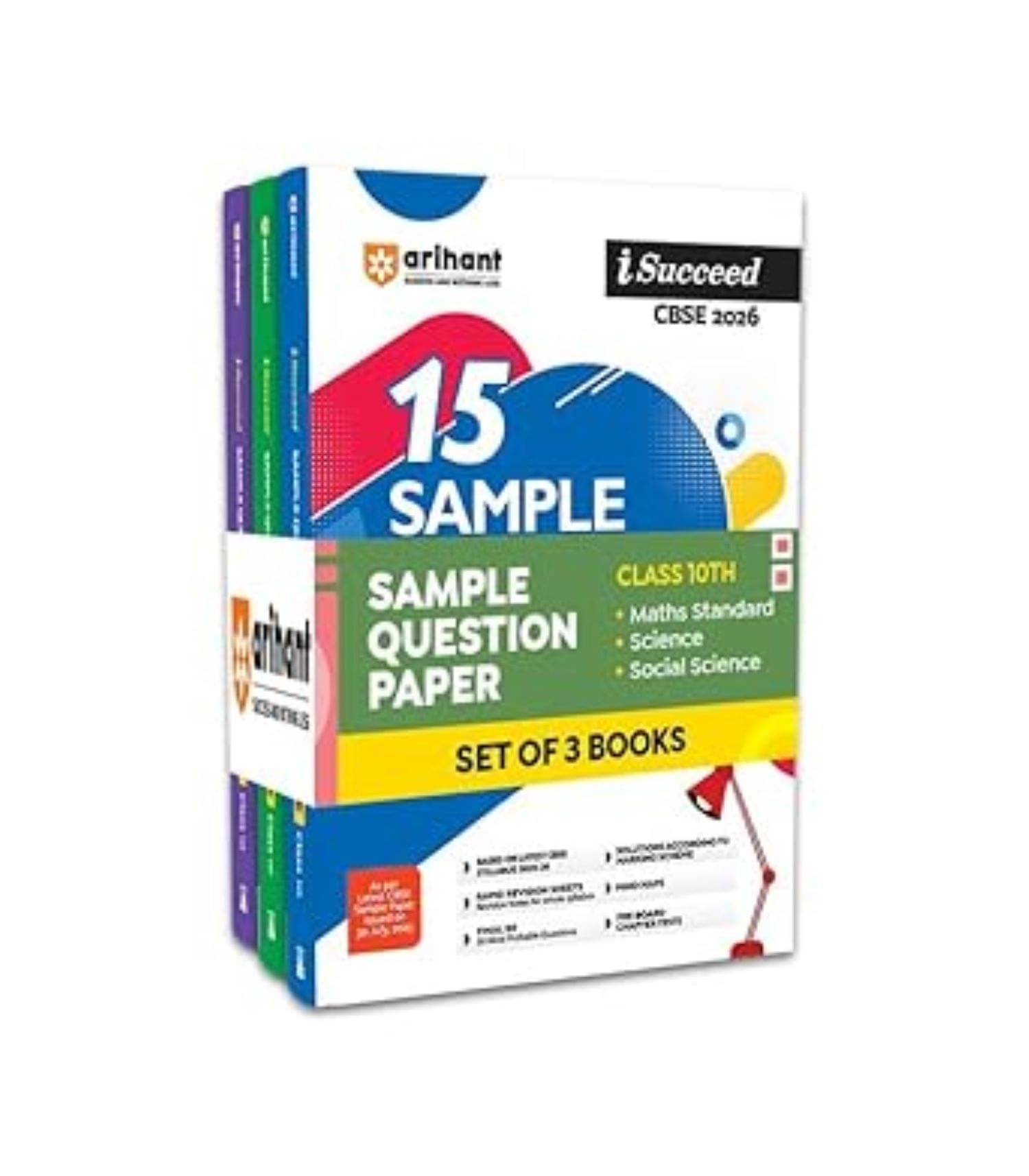 Arihant I Succeed CBSE Sample Question Papers Class 10 Exam 2026 | Science,Social Science & Maths Standard Set of 3 Books Arihant I Succeed CBSE Sample Question Papers Class 10 Exam 2026 | Science,Social Science & Maths Standard Set of 3 Books