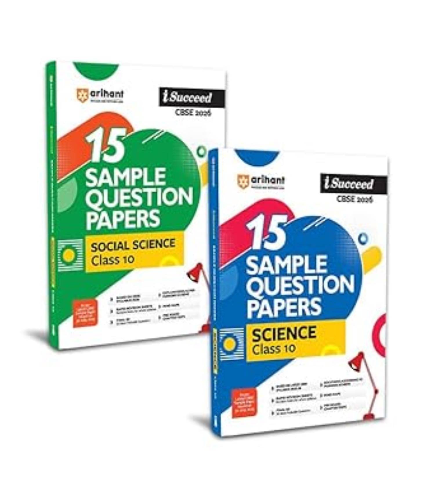 Arihant I Succeed CBSE Sample Question Papers Class 10 Exam 2026 | Science, Social Science Set of 2 Books | 15 Sample Papers     			Arihant I Succeed CBSE Sample Question Papers Class 10 Exam 2026 | Science, Social Science Set of 2 Books | 15 Sample Papers
