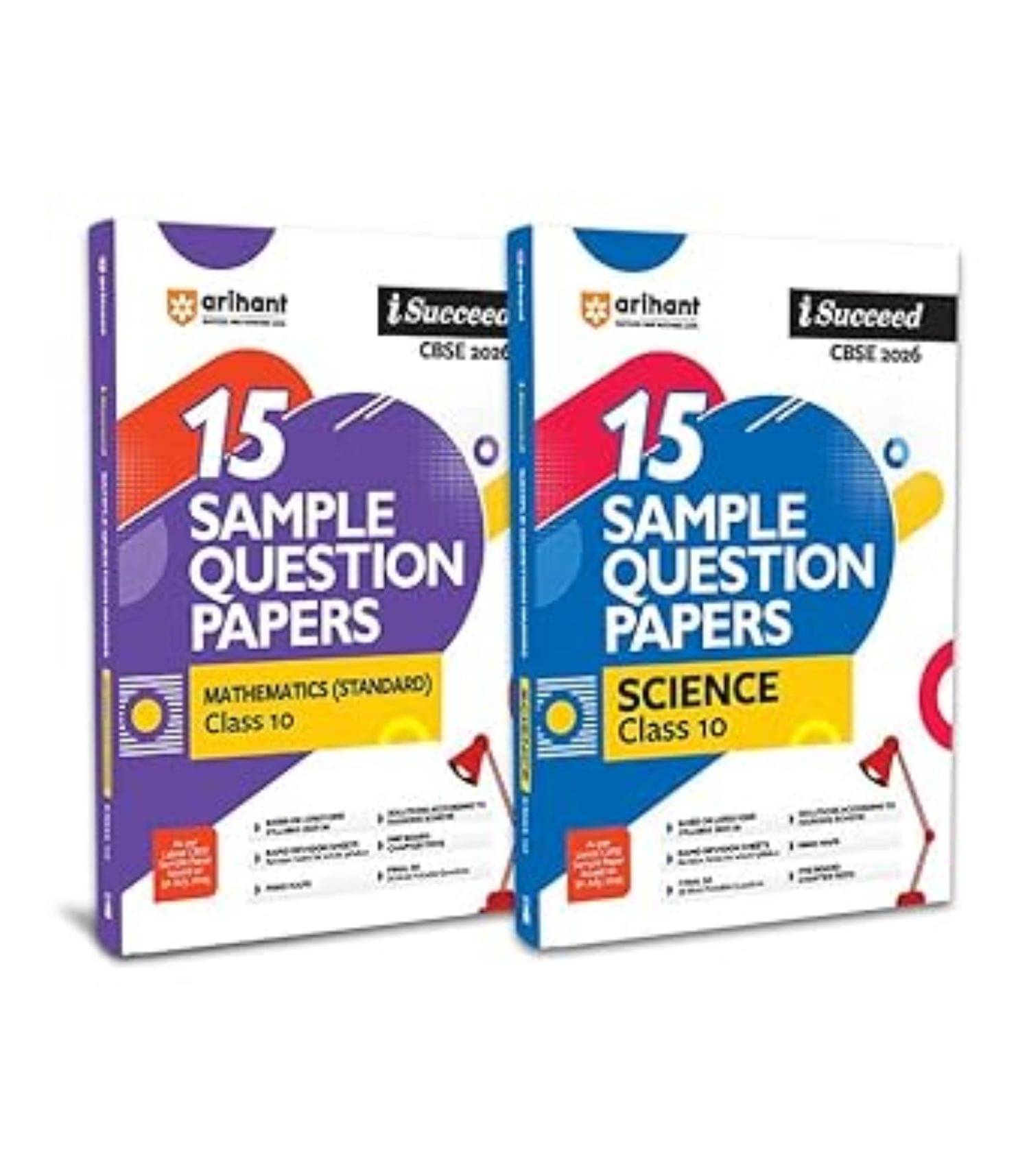     			Arihant I Succeed CBSE Sample Question Papers Class 10 Exam 2026 | Science & Maths Standard Set of 2 Books | 15 Sample Papers