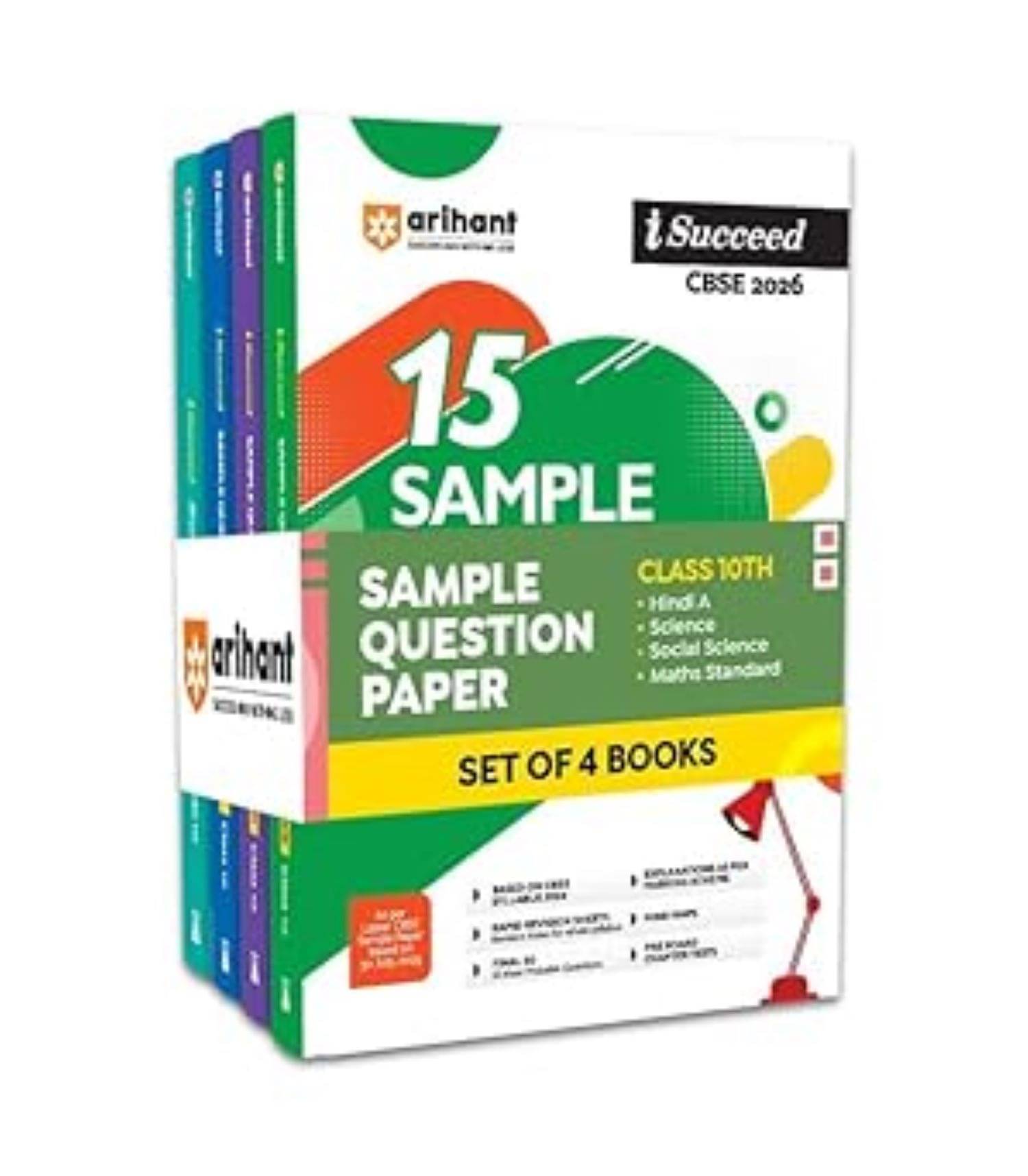 Arihant I Succeed CBSE Sample Question Papers Class 10 Exam 2026 | Science, Social Science, Maths Standard & Hindi A Set of 4 Books Arihant I Succeed CBSE Sample Question Papers Class 10 Exam 2026 | Science, Social Science, Maths Standard & Hindi A Set of 4 Books