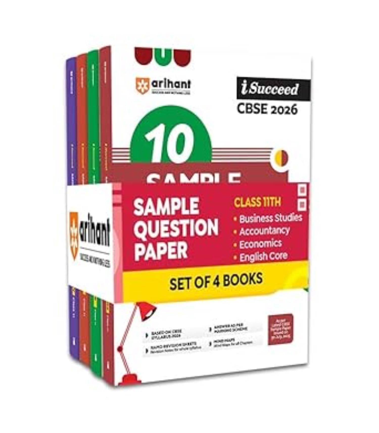     			Arihant I Succeed CBSE Sample Question Papers Class 11 Exam 2026 | Physics, Chemistry, math, English Core Set of 4 Books