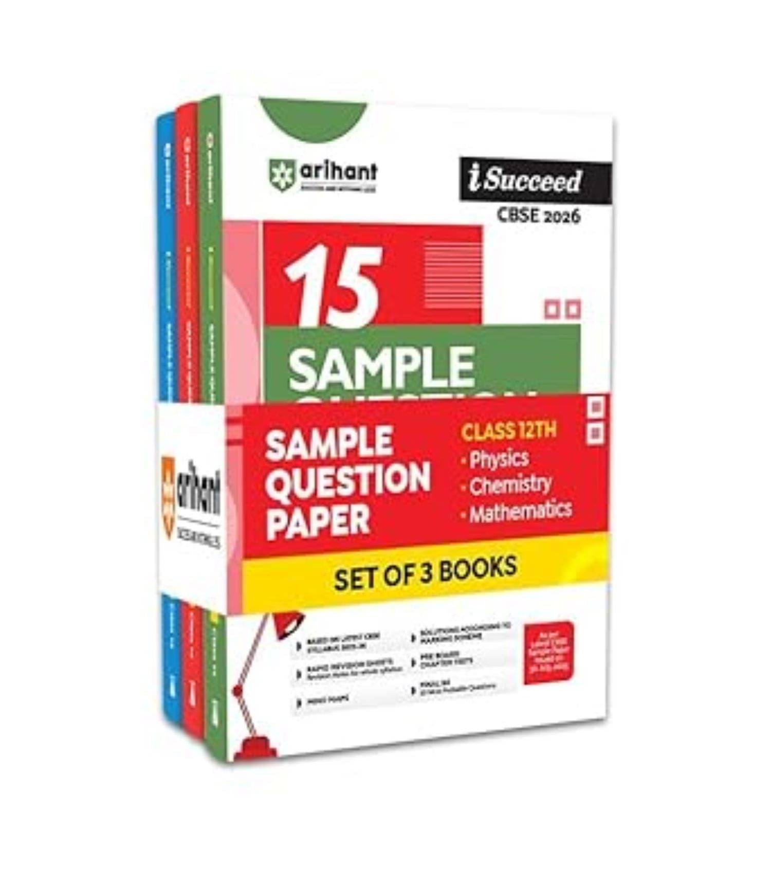     			Arihant I Succeed CBSE Sample Question Papers Class 12 Exam 2026 | Physics, Chemistry & Maths Set of 3 Books | 15 Sample Papers
