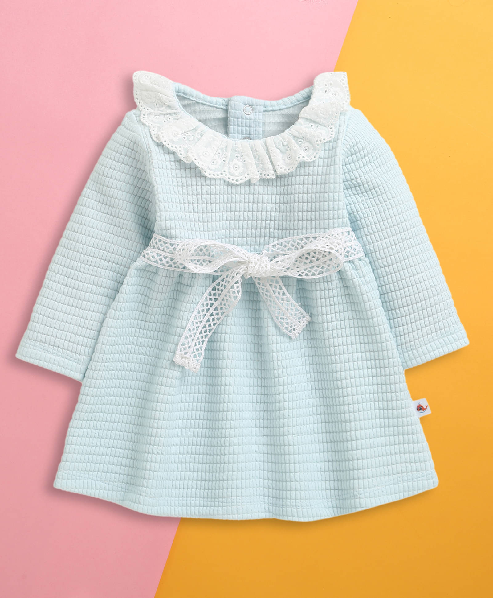     			BUMZEE Pack of 1 Baby Girls Cotton Dress ( Light Blue )