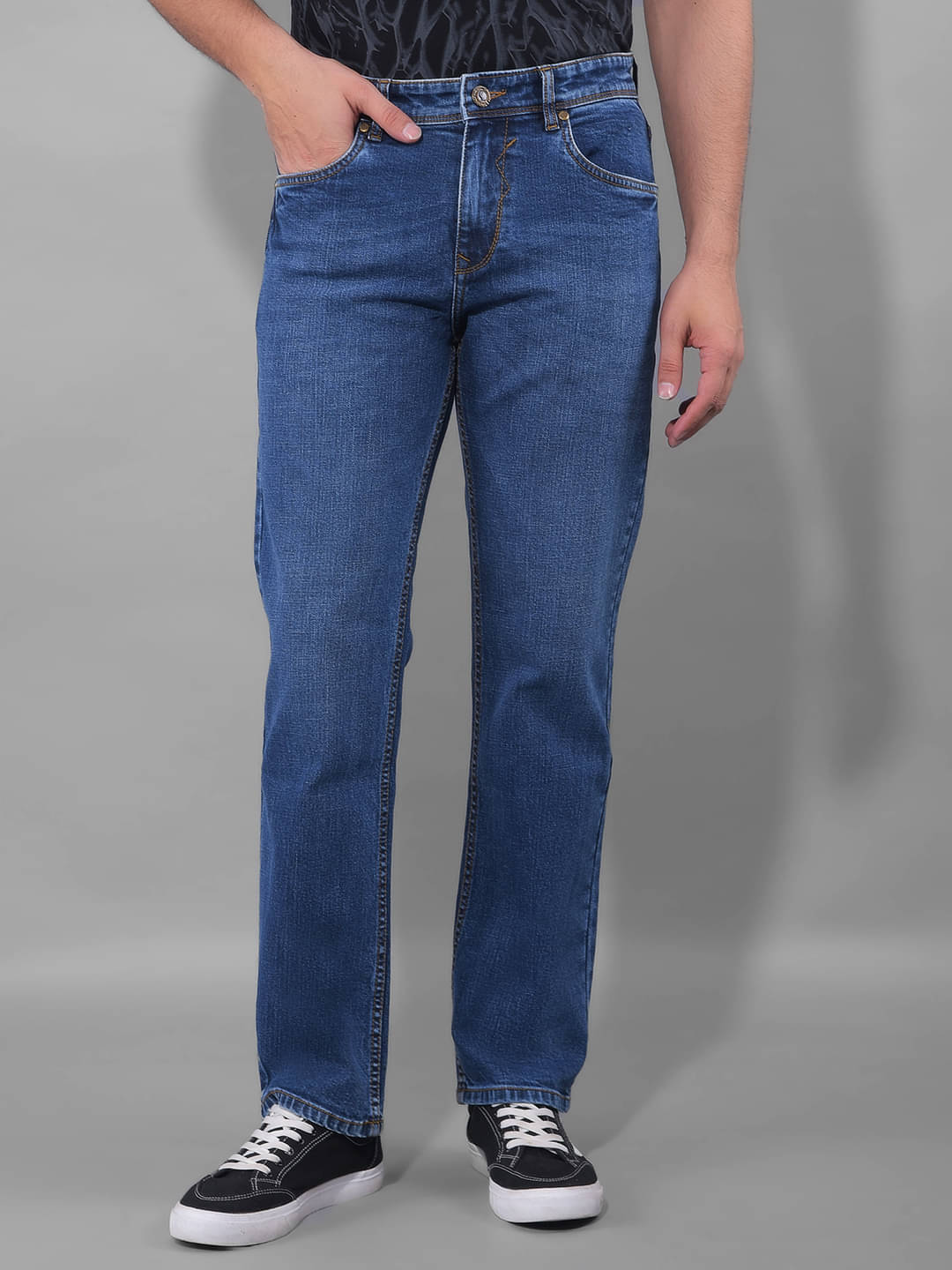     			Canary London Regular Fit Washed Men's Jeans - Blue ( Pack of 1 )
