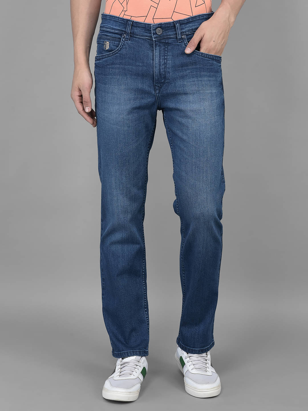     			Canary London Regular Fit Washed Men's Jeans - Dark Blue ( Pack of 1 )