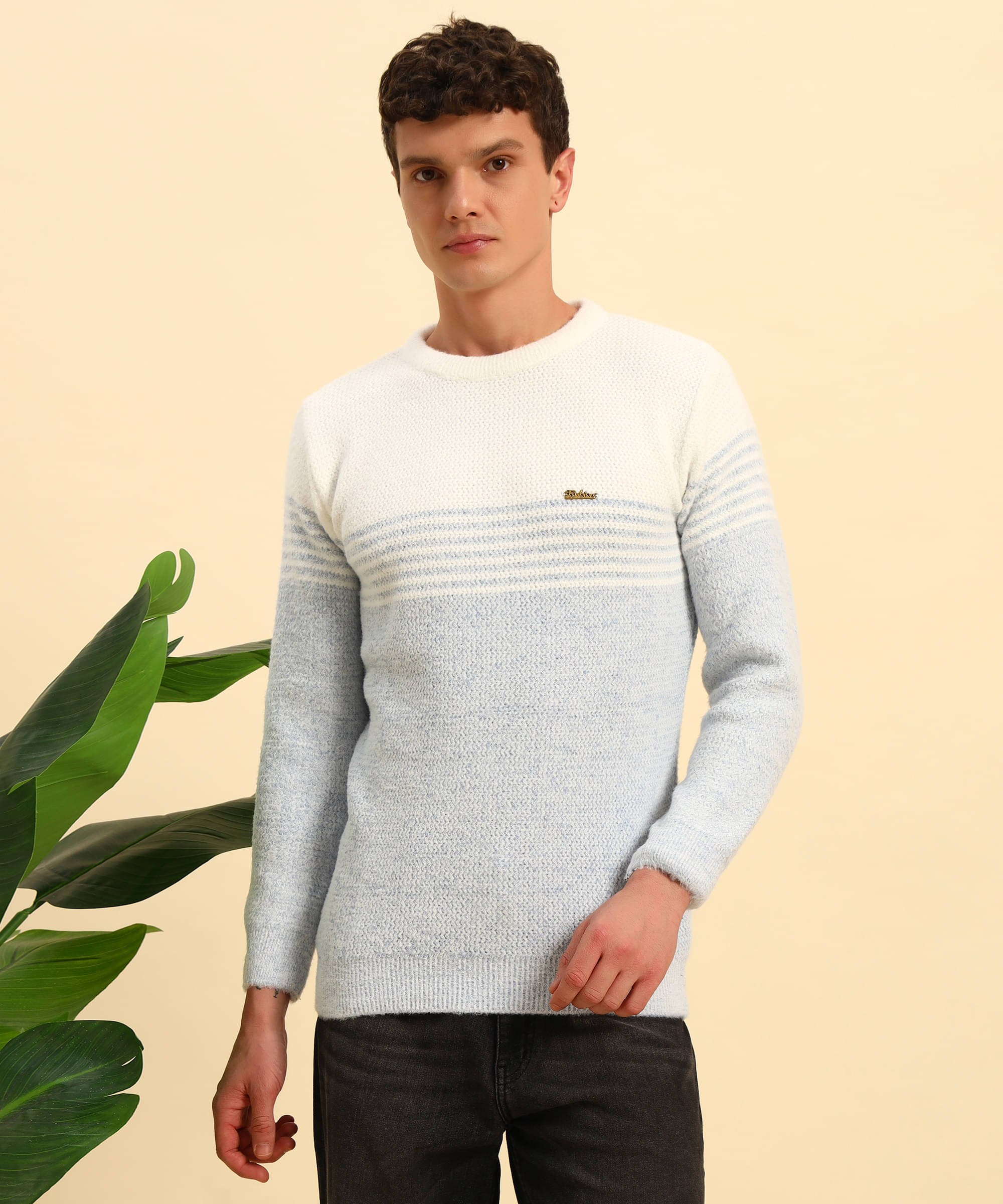 Canblar Woollen Blend Round Neck Men's Full Sleeves Pullover Sweater - Blue ( Pack of 1 ) Canblar Woollen Blend Round Neck Men's Full Sleeves Pullover Sweater - Blue ( Pack of 1 )