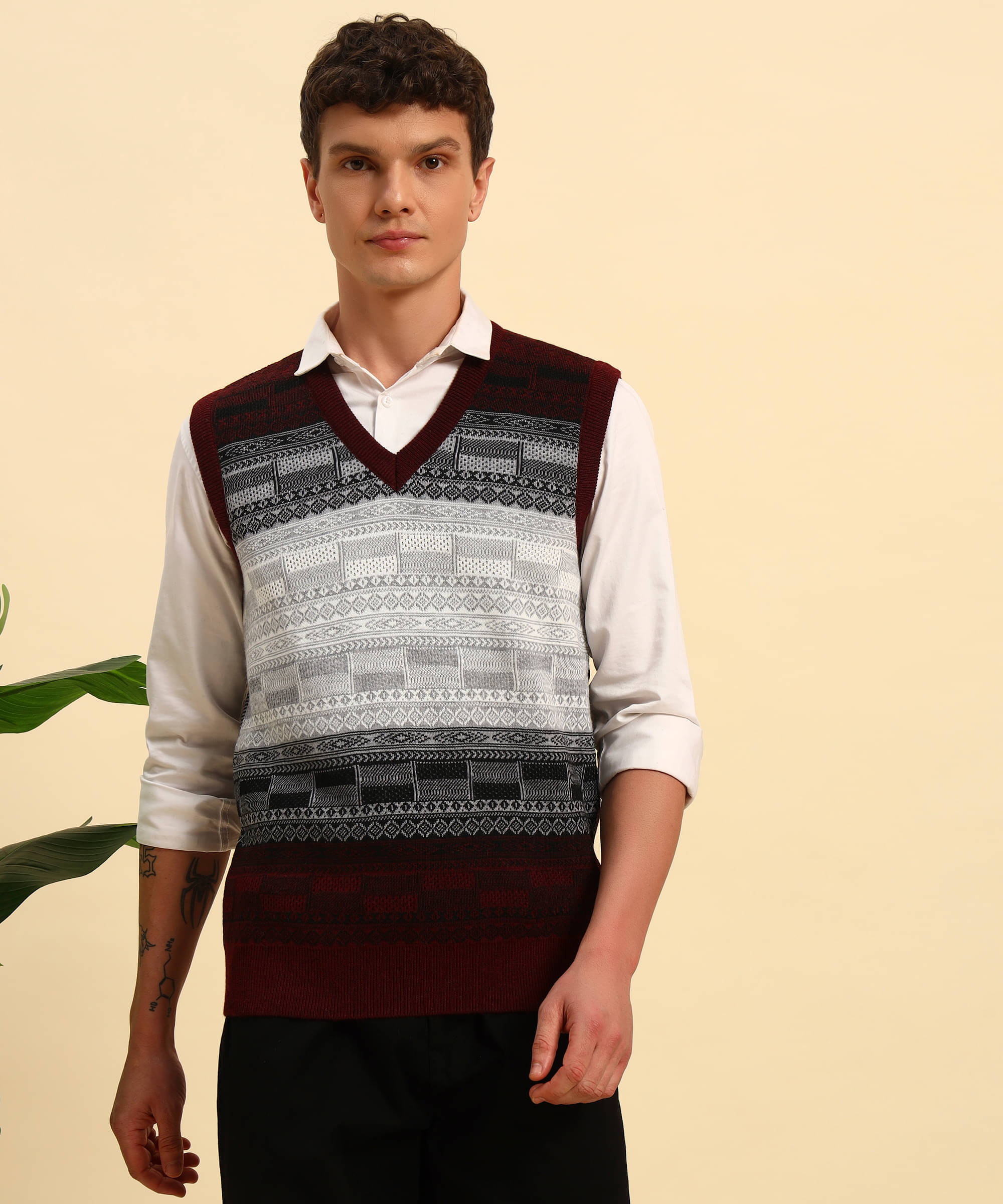 Canblar Woollen Blend V-Neck Men's Full Sleeves Pullover Sweater - Maroon ( Pack of 1 ) Canblar Woollen Blend V-Neck Men's Full Sleeves Pullover Sweater - Maroon ( Pack of 1 )