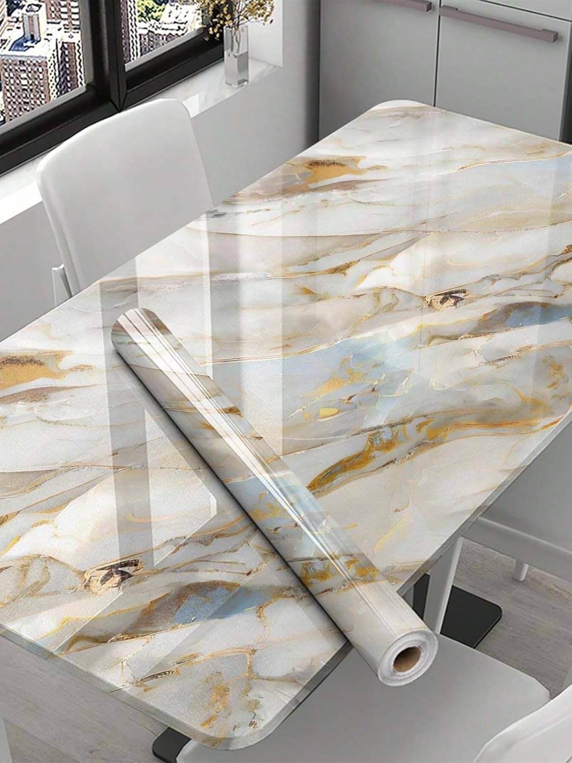     			Decorative PVC Wall Sticker Roll – 200 x 60 cm Self Adhesive Furniture Wallpaper for Cabinet, Table, Almirah & Interior Surface Renovation
