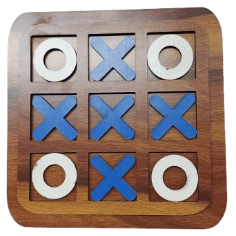 Desi Karigar Wooden Tic Tac Toe XOXO Board Game | Classic Cross & Zero Strategy Game for Kids & Adults | Brain Development Table Toy | Return Gift (6x6 Inch, Multicolour) Desi Karigar Wooden Tic Tac Toe XOXO Board Game | Classic Cross & Zero Strategy Game for Kids & Adults | Brain Development Table Toy | Return Gift (6x6 Inch, Multicolour)