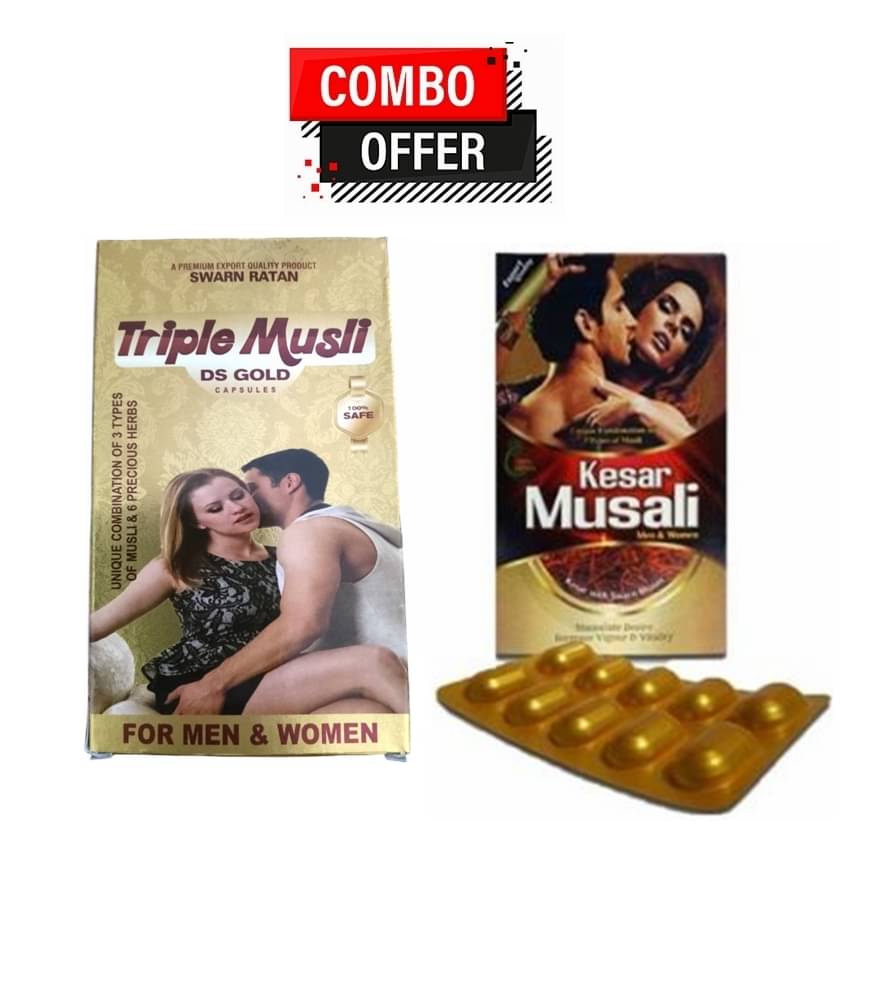     			Dr. Chopra Triple Musli Ds Gold Capsule 10no.s & Kesar Musali Capsule 10no.s pack of 2 For Men & Women