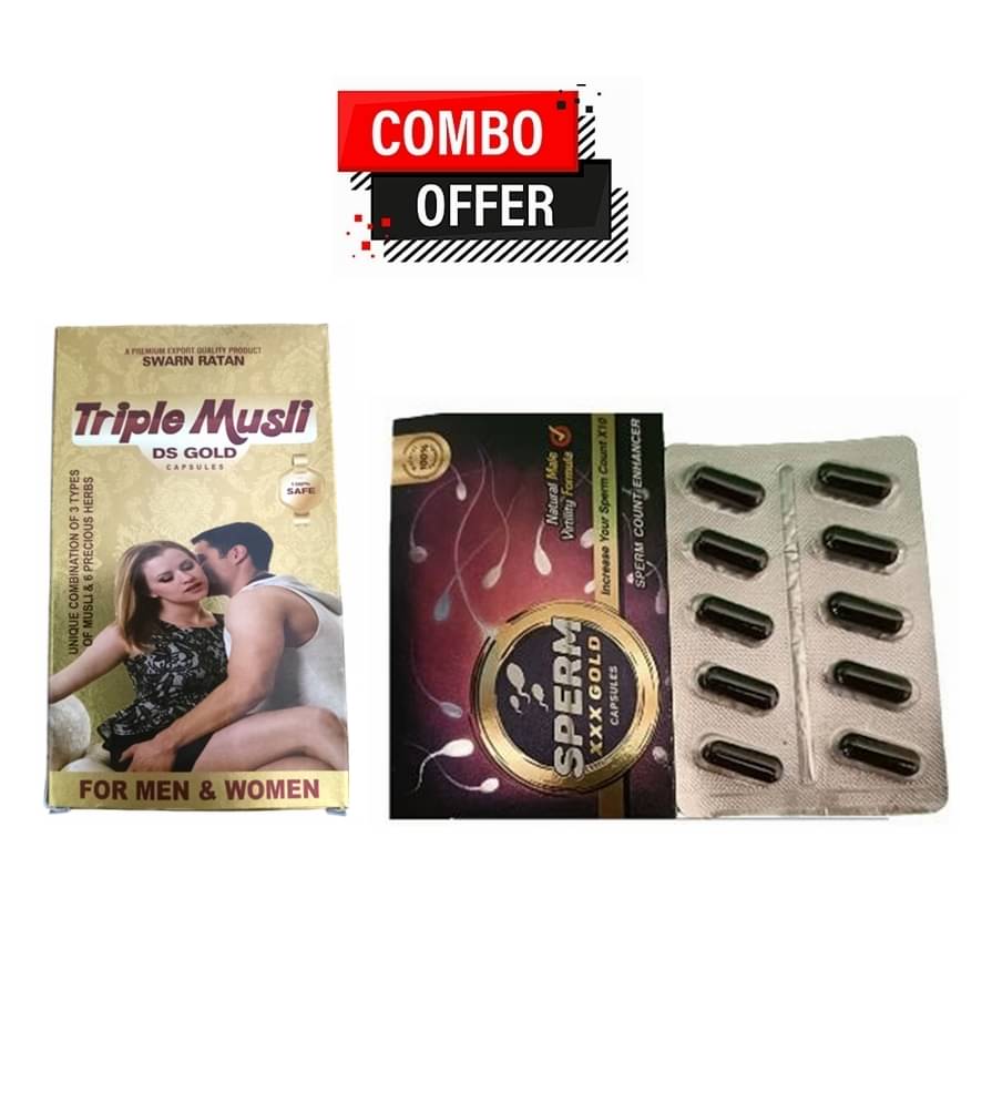     			Dr. Chopra Triple Musli Ds Gold Capsule 10no.s & Sperm XXX Gold Capsule 10no.s pack of 2