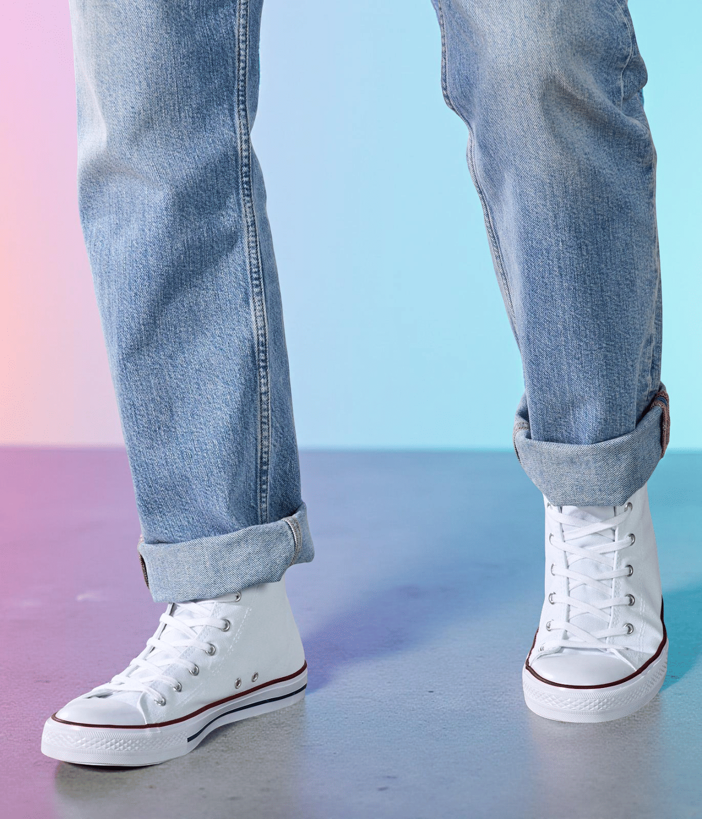     			FTZ Canvas High Neck Long White Men's Sneakers