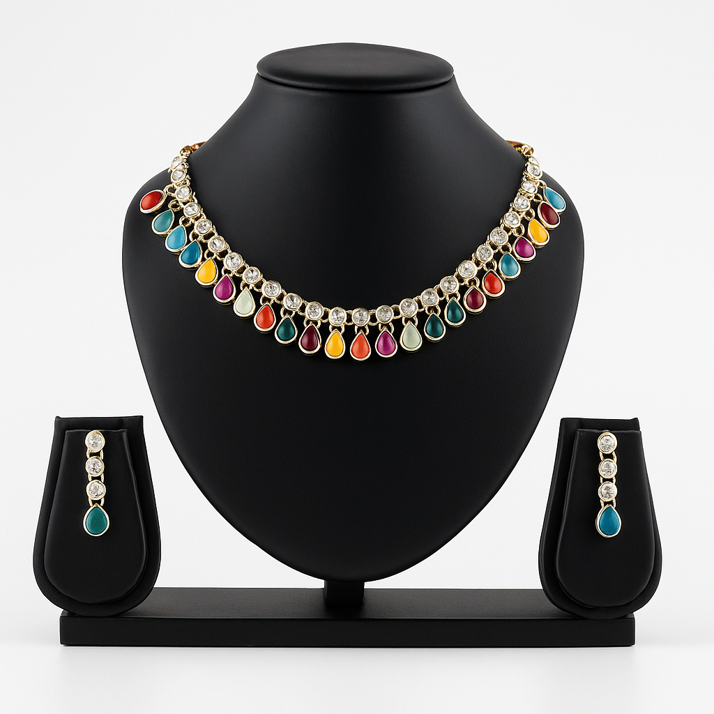     			GENERIC AAHI Multicolor Alloy Necklace Set ( Pack of 1 )