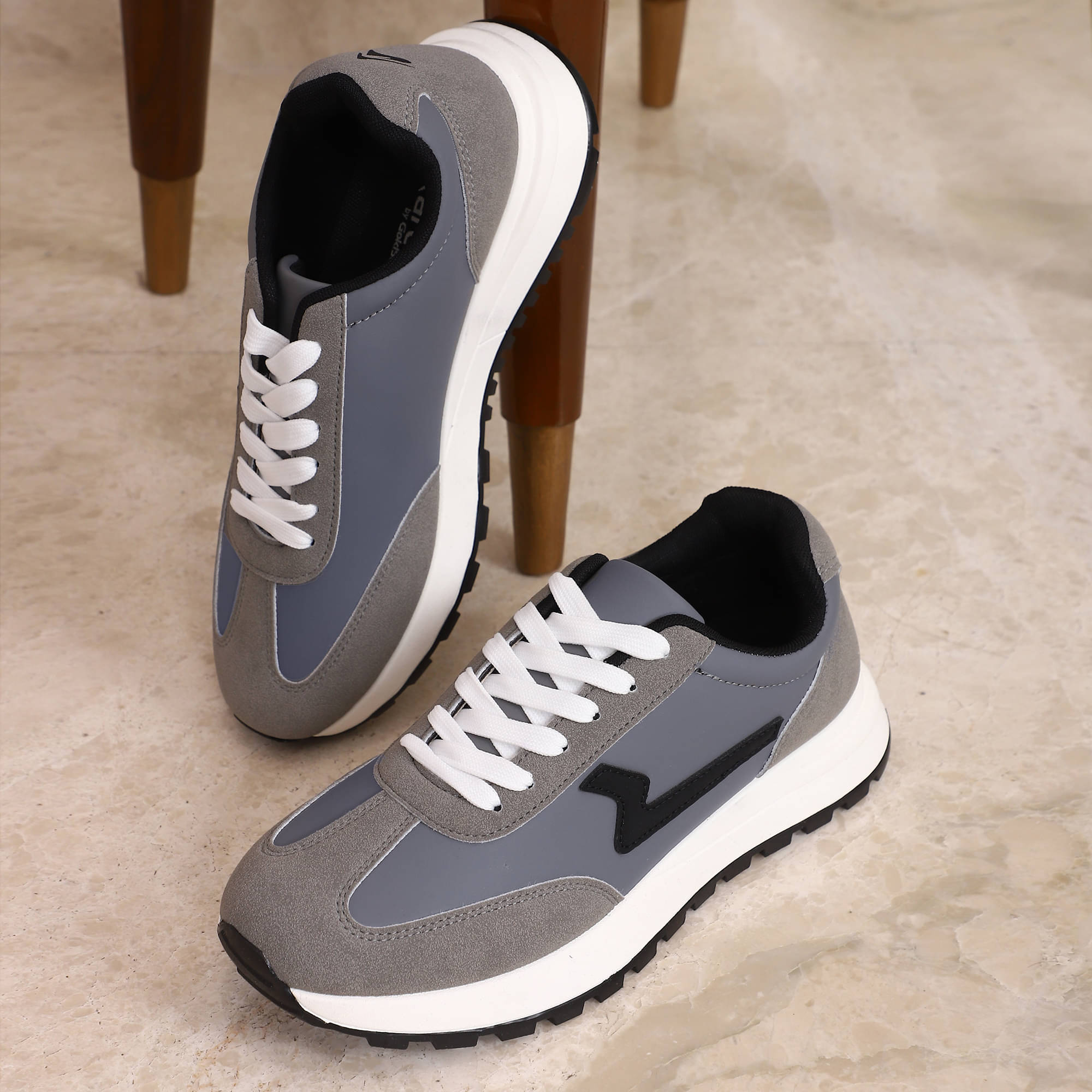     			GOLDSTAR Grey Men's Sneakers