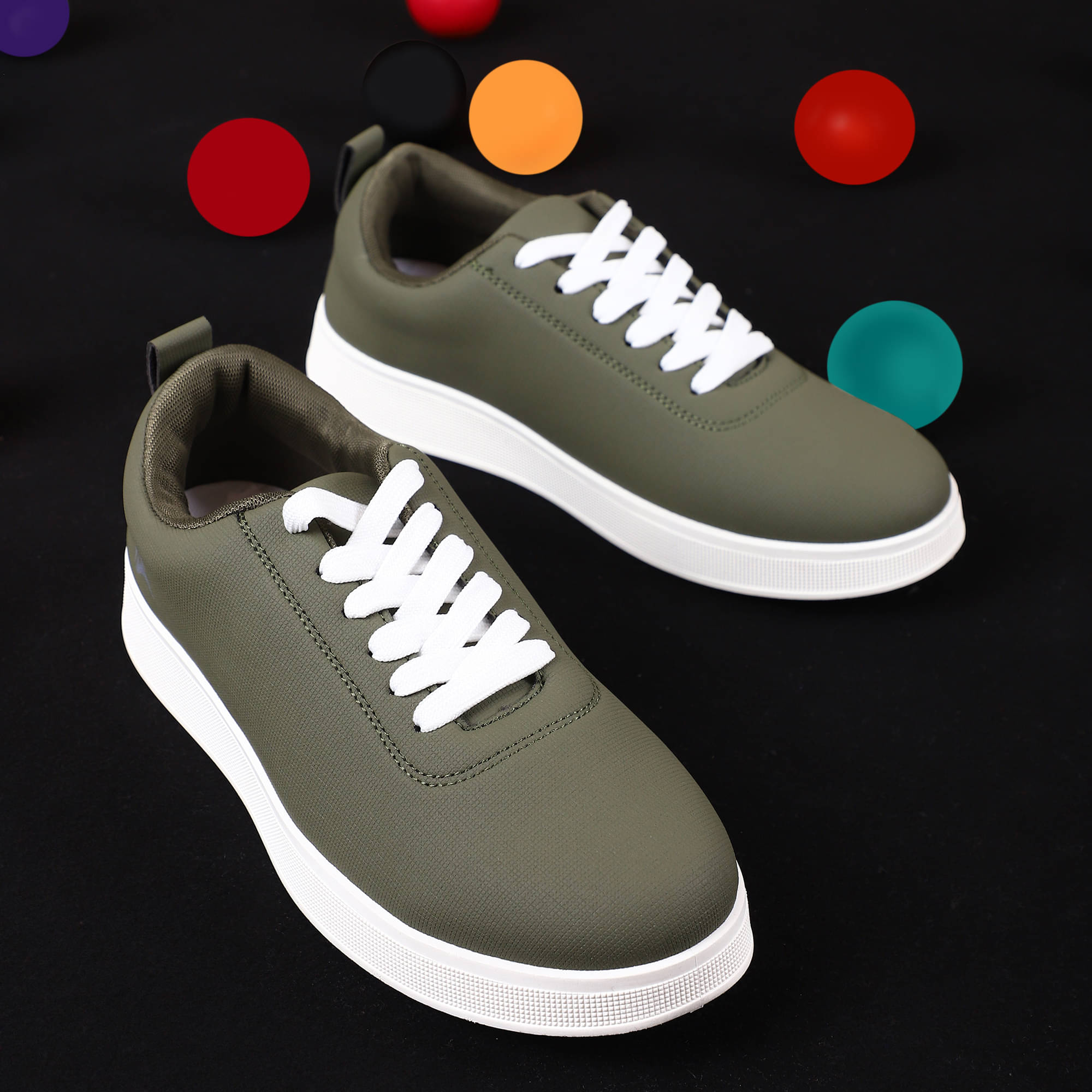     			GOLDSTAR Olive Men's Sneakers