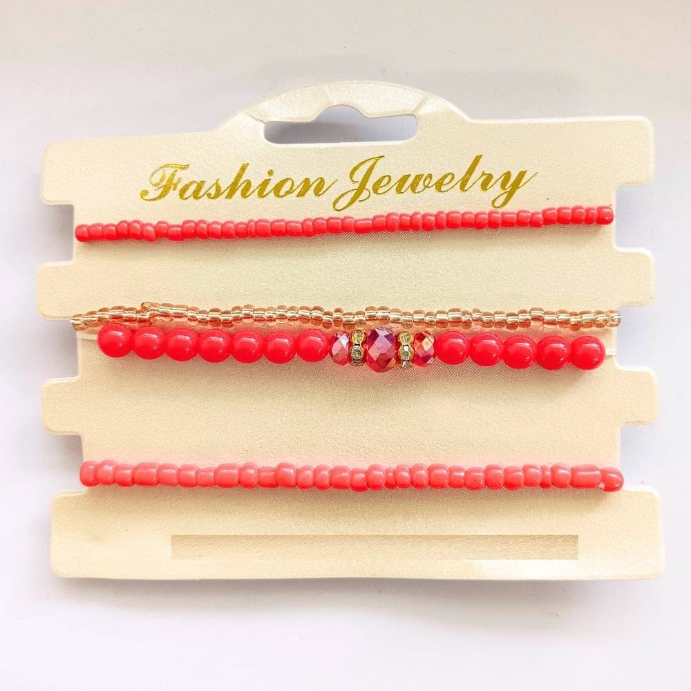     			JewelMaze Red Bracelet ( Pack of 4 )