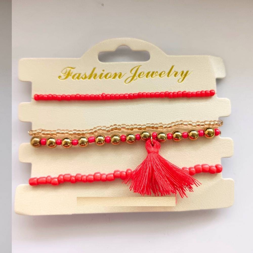 JewelMaze Red Bracelet ( Pack of 4 )     			JewelMaze Red Bracelet ( Pack of 4 )