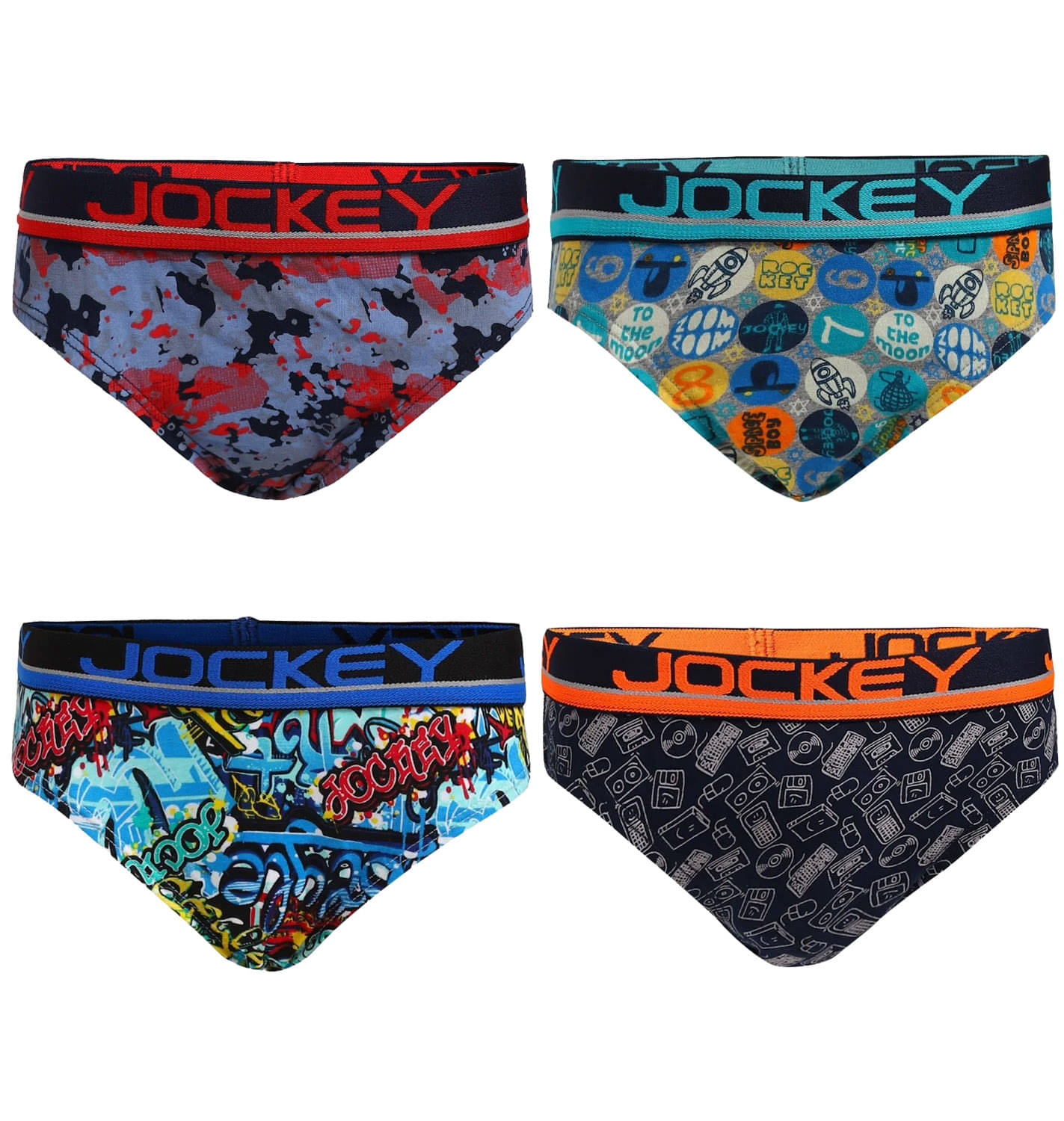     			Jockey Pack of 4 Boys Cotton Briefs ( Multicolor )