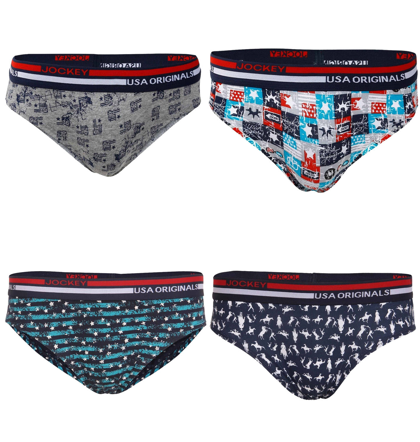     			Jockey Pack of 4 Boys Cotton Briefs ( Multicolor )