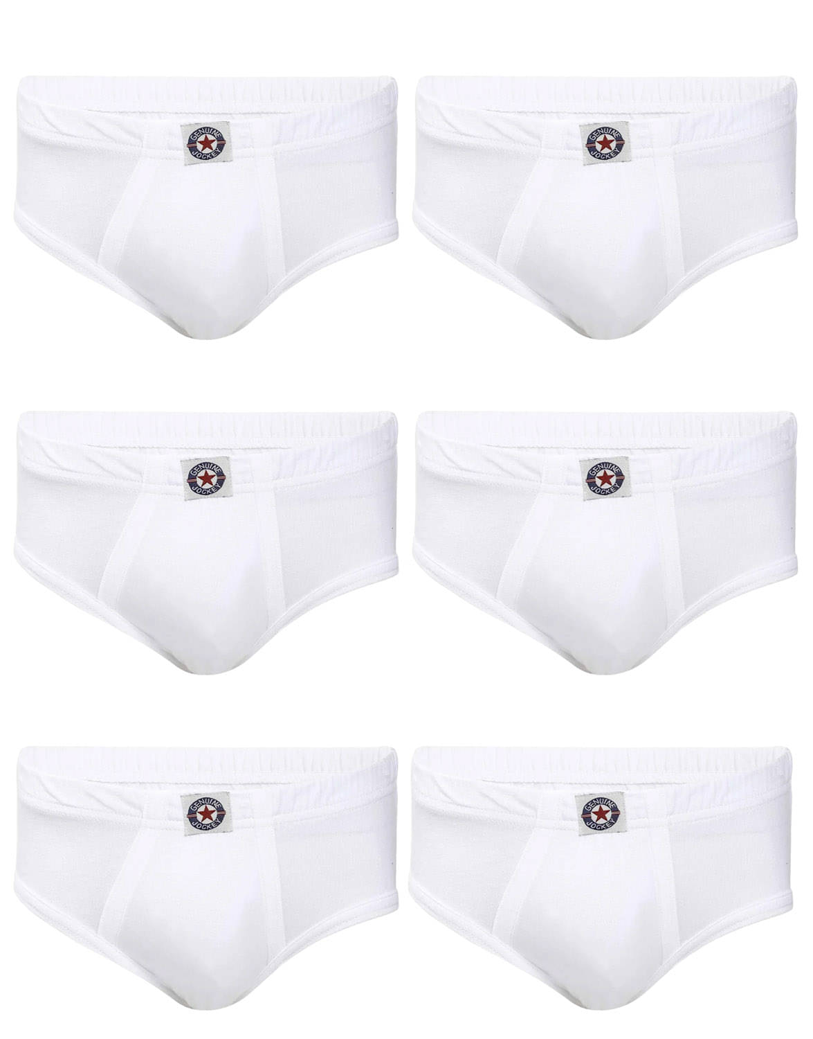     			Jockey Pack of 6 Boys Cotton Briefs ( White )