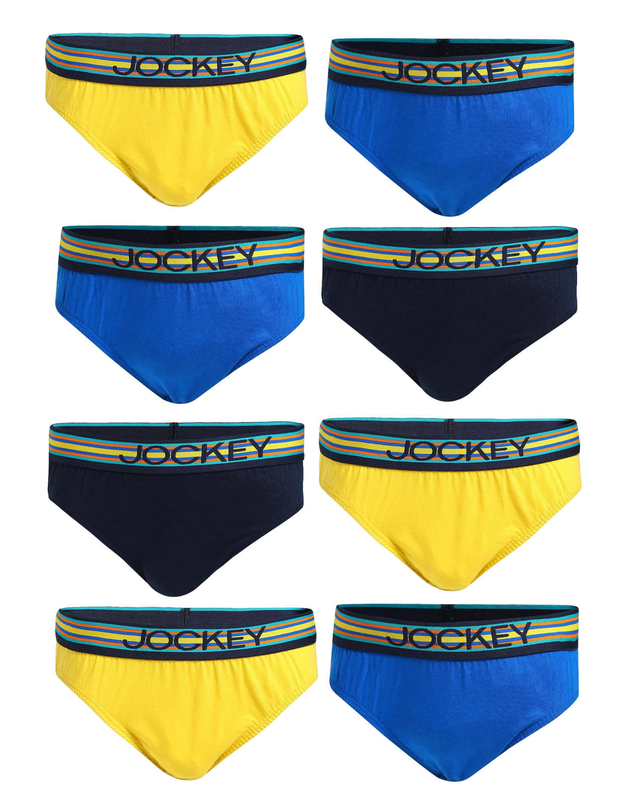     			Jockey Pack of 8 Boys Cotton Briefs ( Multicolor )