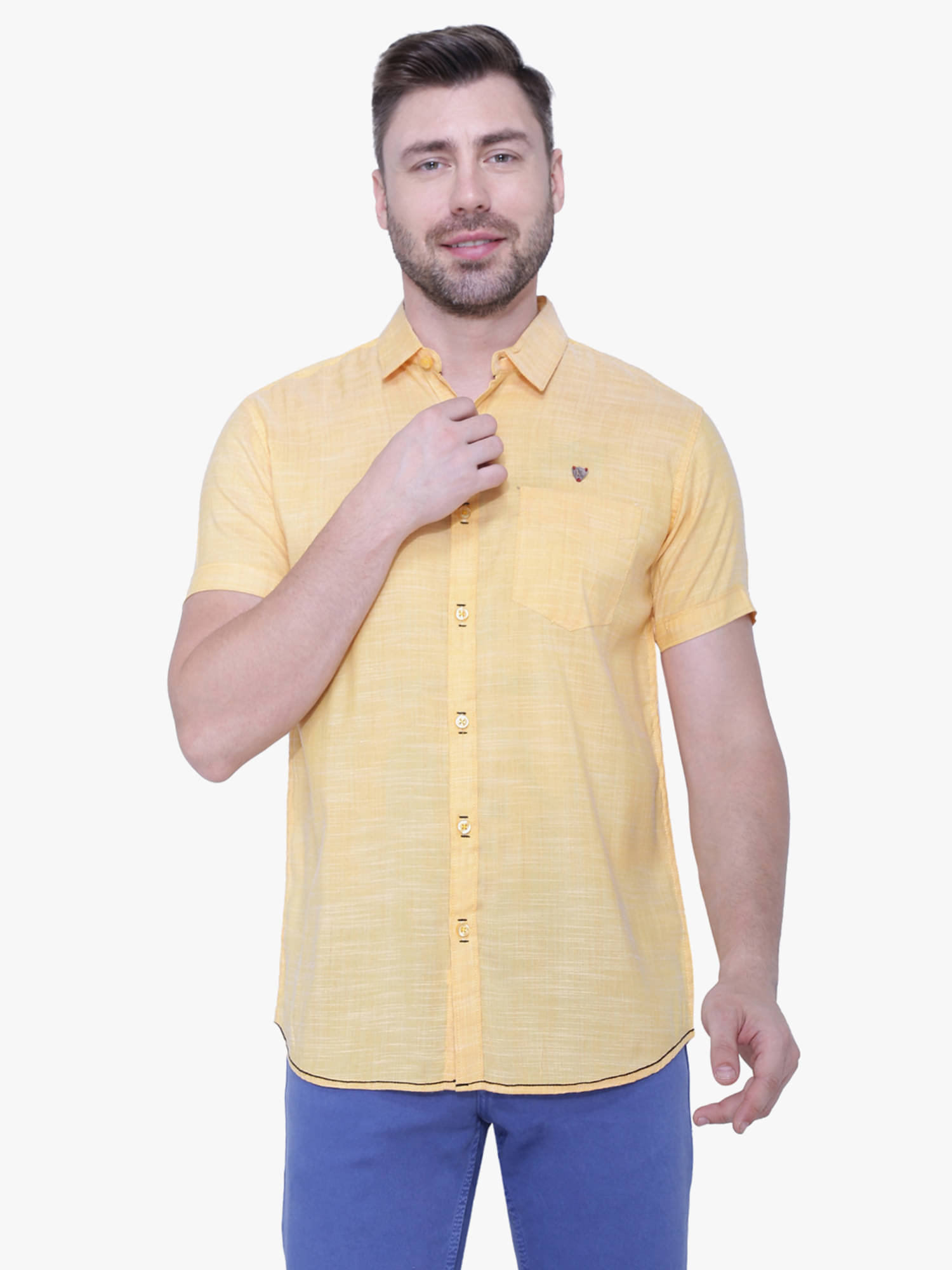 Kuons Avenue Linen Regular Fit Solids Half Sleeves Men's Casual Shirt - Orange ( Pack of 1 ) Kuons Avenue Linen Regular Fit Solids Half Sleeves Men's Casual Shirt - Orange ( Pack of 1 )