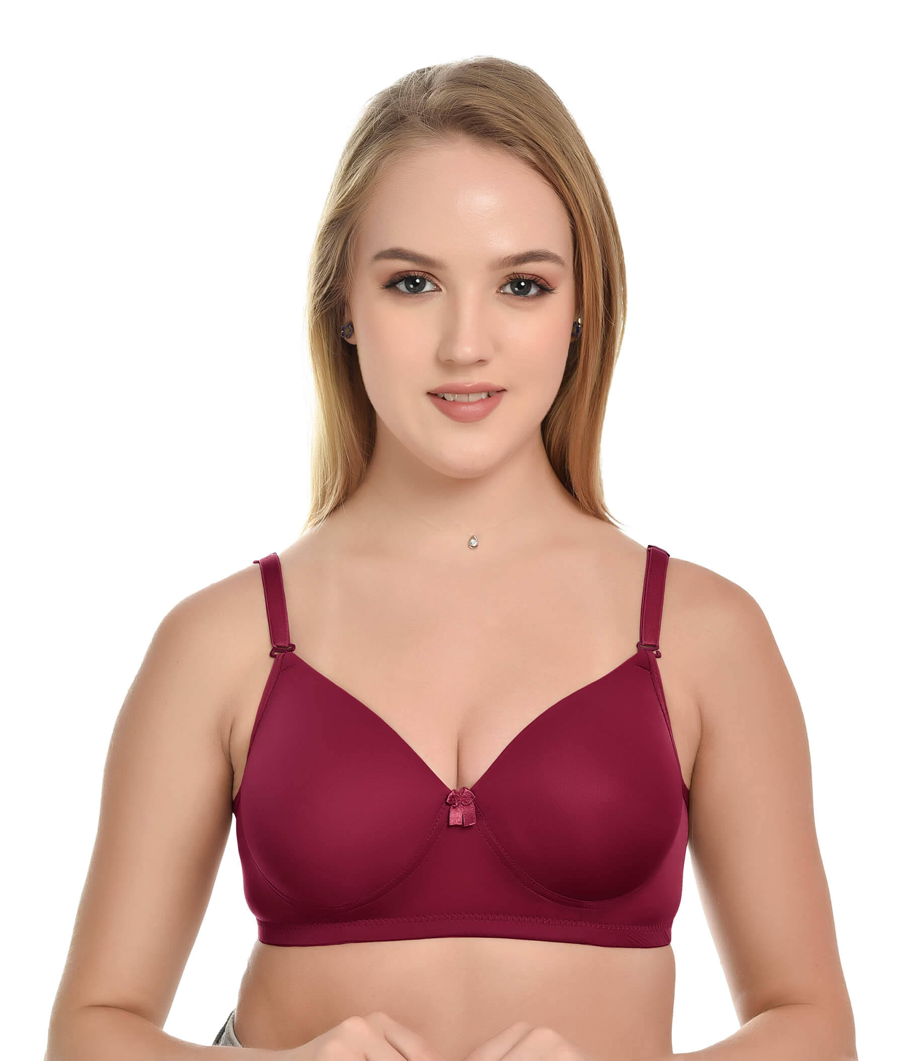 Lushmod Pack of 1 Lycra Lightly Padded T-Shirt Bra For Women ( Maroon ) Lushmod Pack of 1 Lycra Lightly Padded T-Shirt Bra For Women ( Maroon )