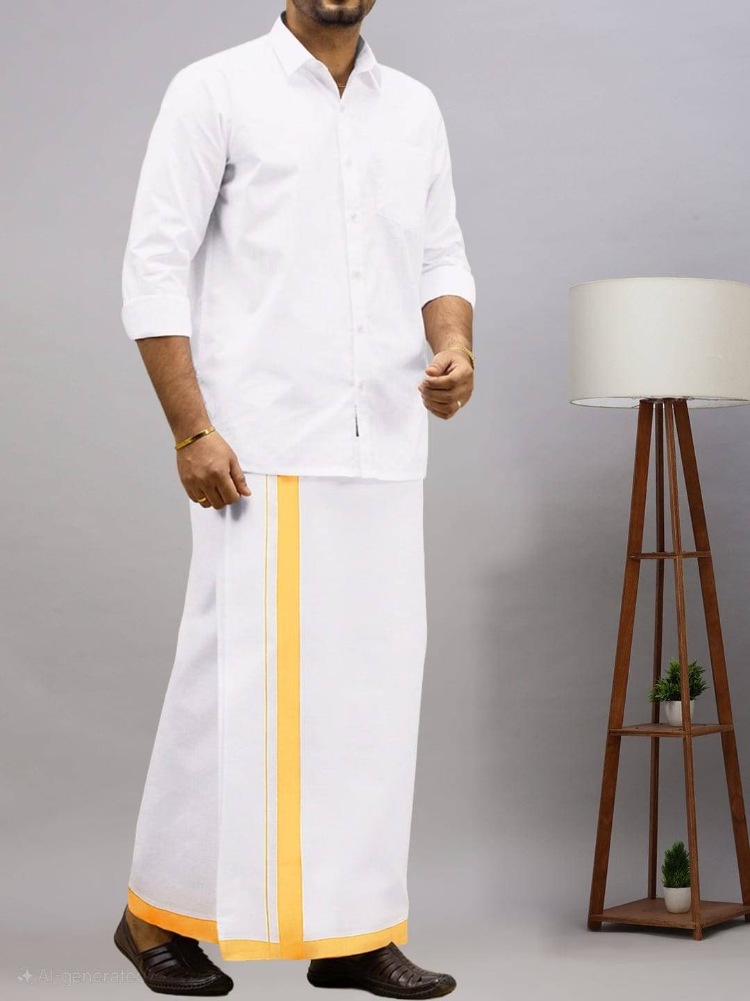     			MAA SHEETLA CREATIONS Cotton Men's Lungi Yellow ( Pack of 1 )