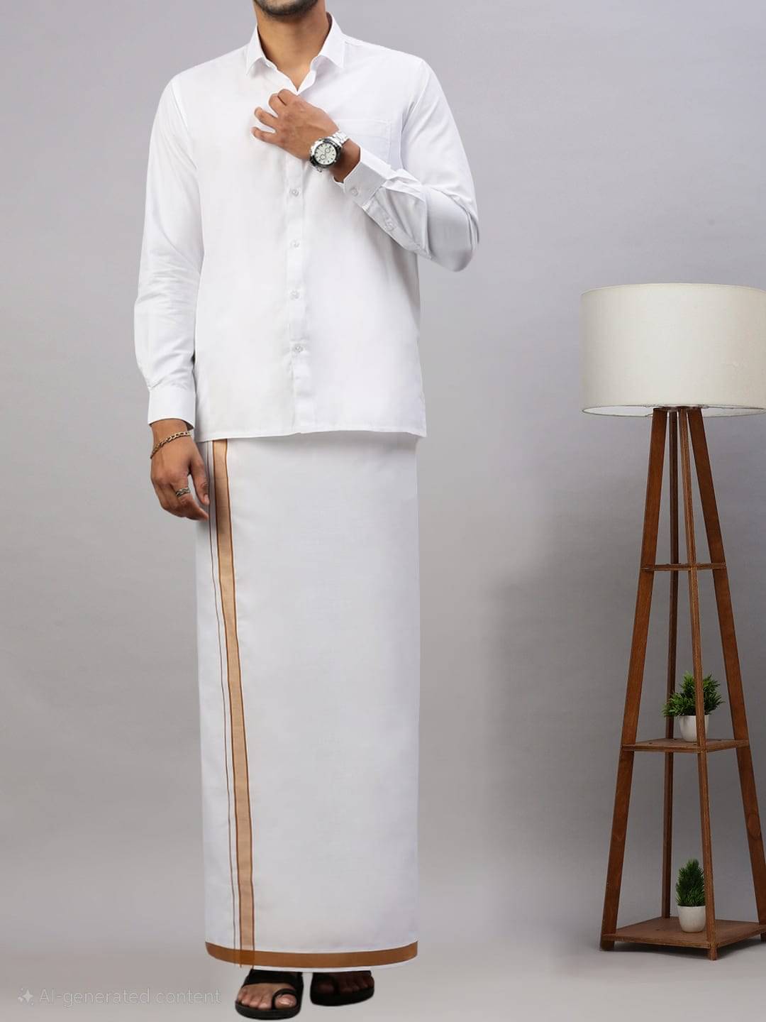 MAA SHEETLA CREATIONS Cotton Men's Lungi Brown ( Pack of 1 )     			MAA SHEETLA CREATIONS Cotton Men's Lungi Brown ( Pack of 1 )