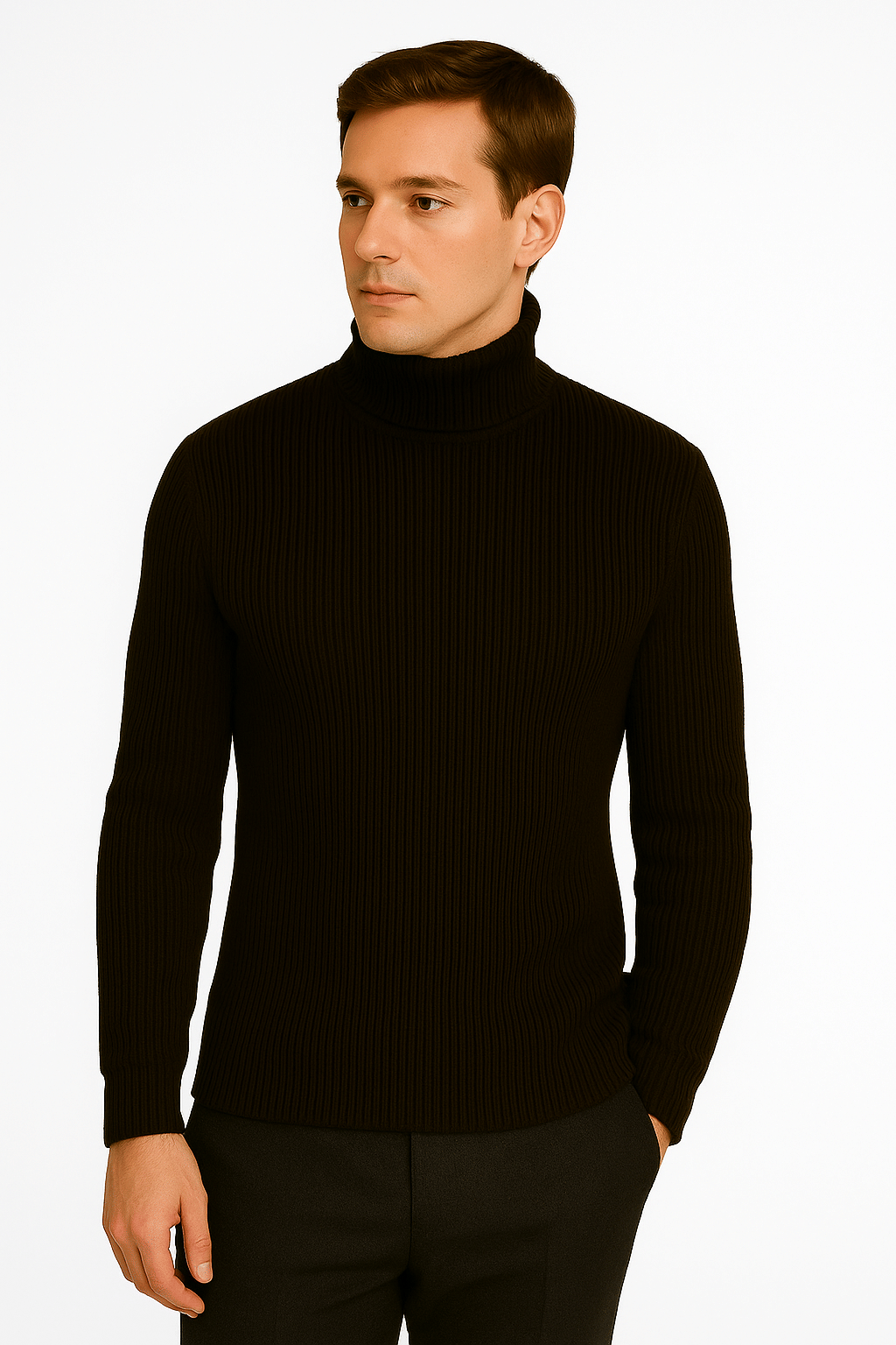     			MINESFIT Cotton Blend High Neck Men's Sweatshirt - Black ( Pack of 2 )
