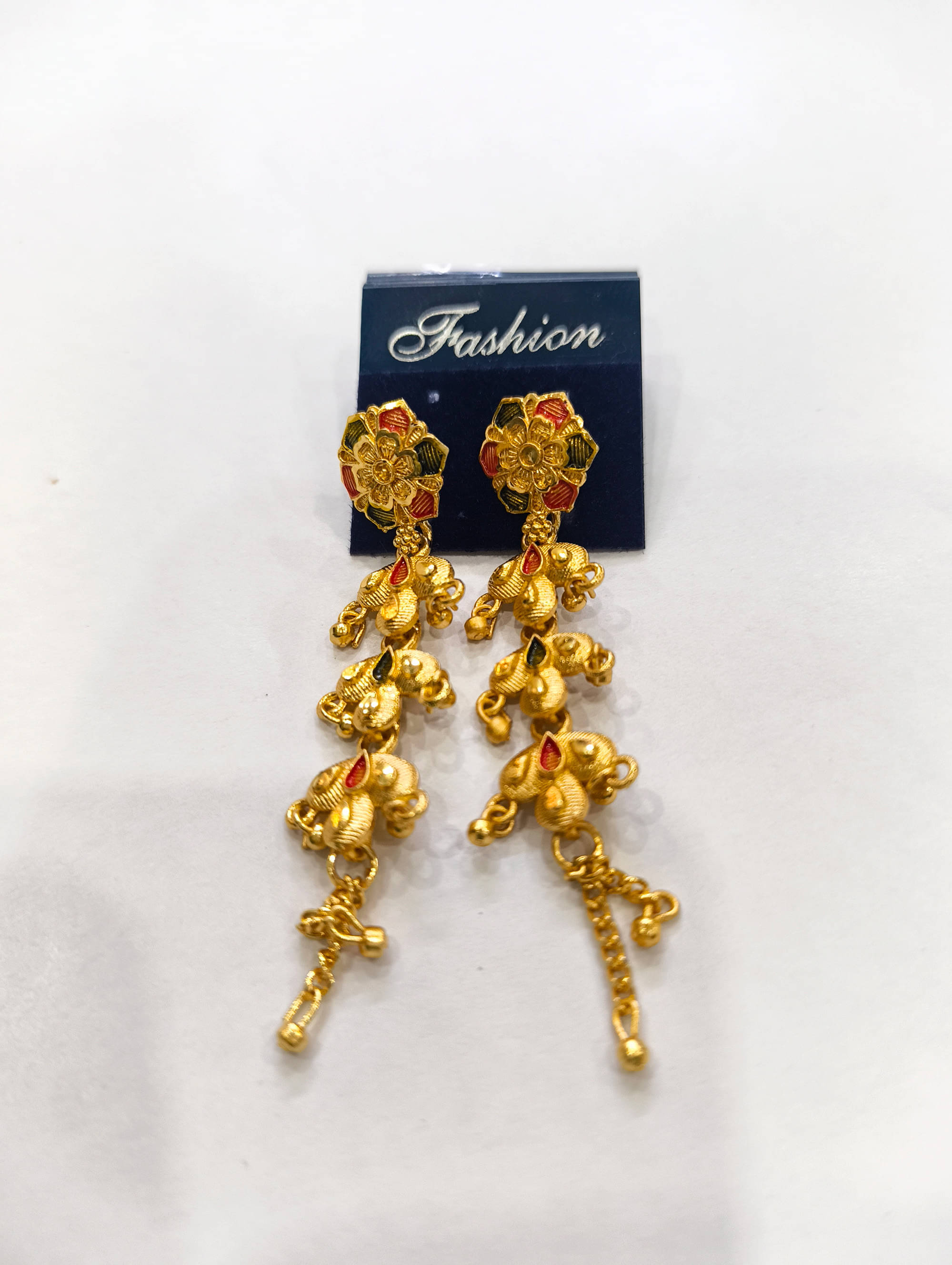     			Mehak Creation Golden Stud Earrings ( Pack of 1 )