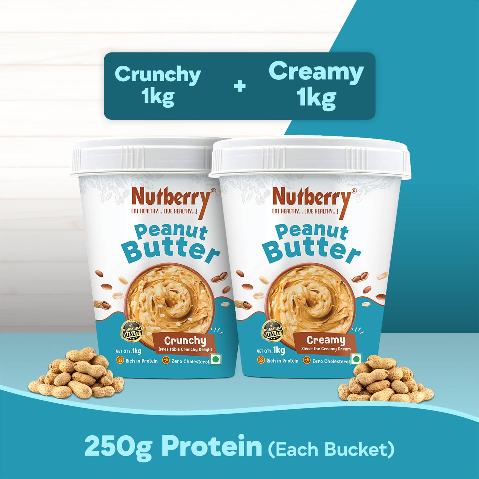 Nutberry 2000 gm Crunchy Nut Butter ( Pack of 2 )     			Nutberry 2000 gm Crunchy Nut Butter ( Pack of 2 )