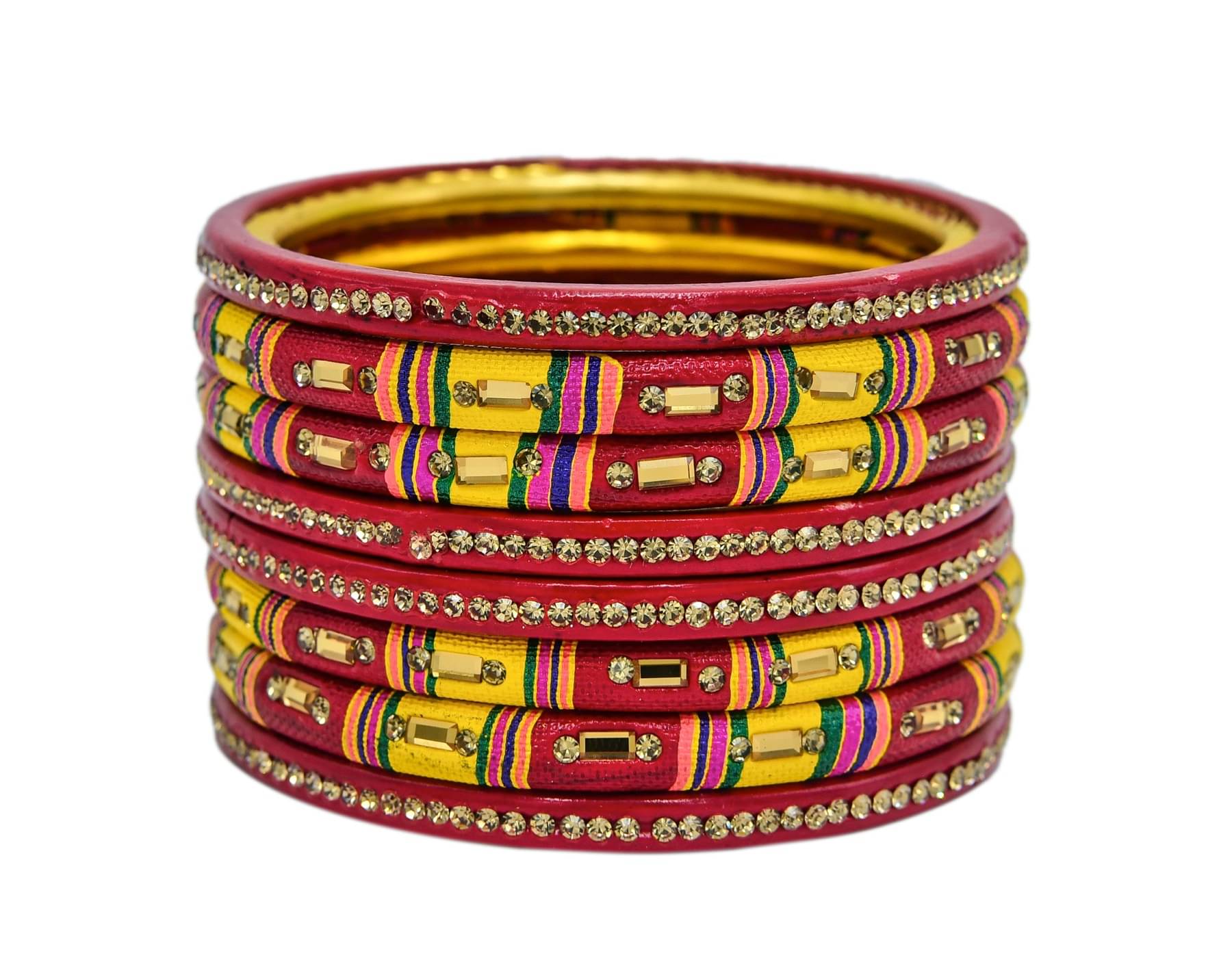     			Pahiran Red Bangle Set ( Pack of 8 )