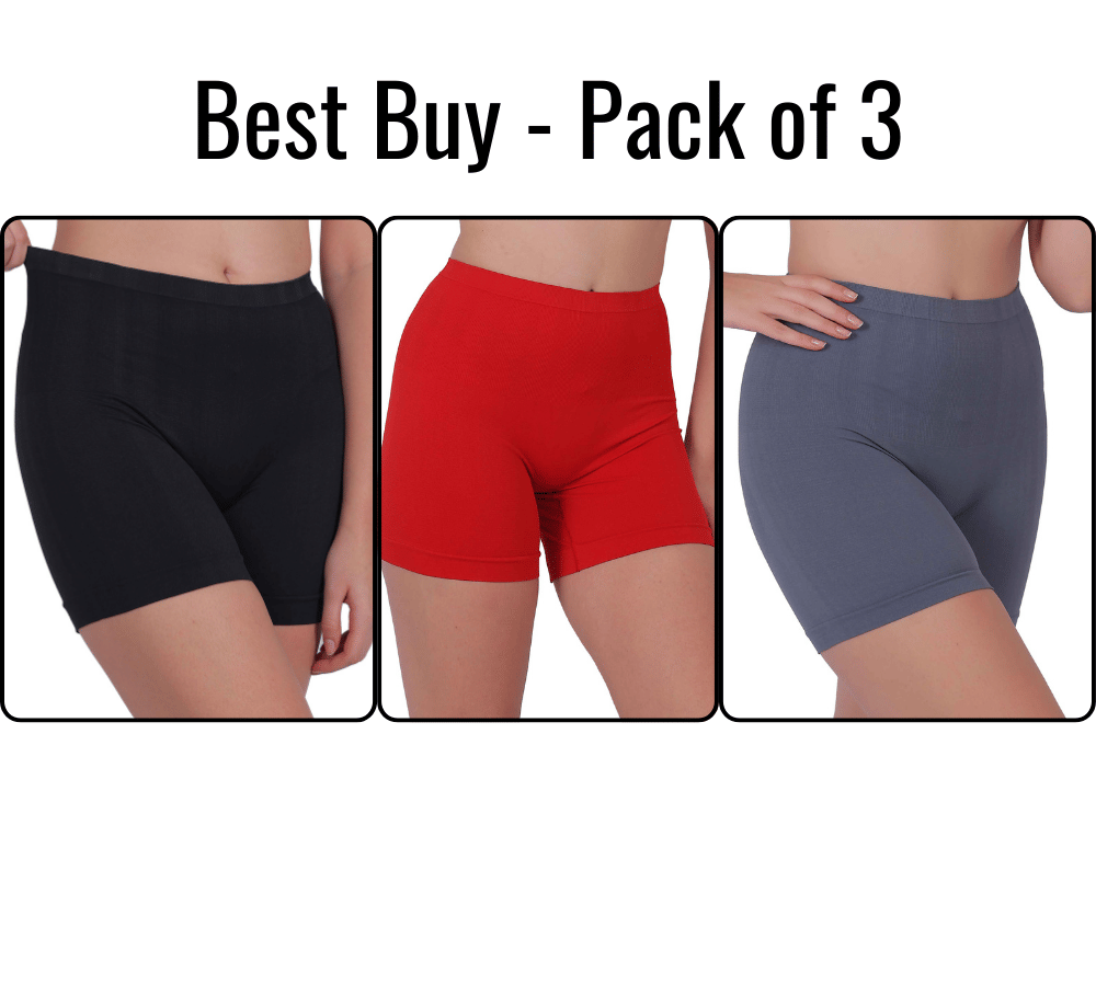     			Pia Trends Women Cotton Blend Tummy & Thigh Shaper ( Black,Multicolor )