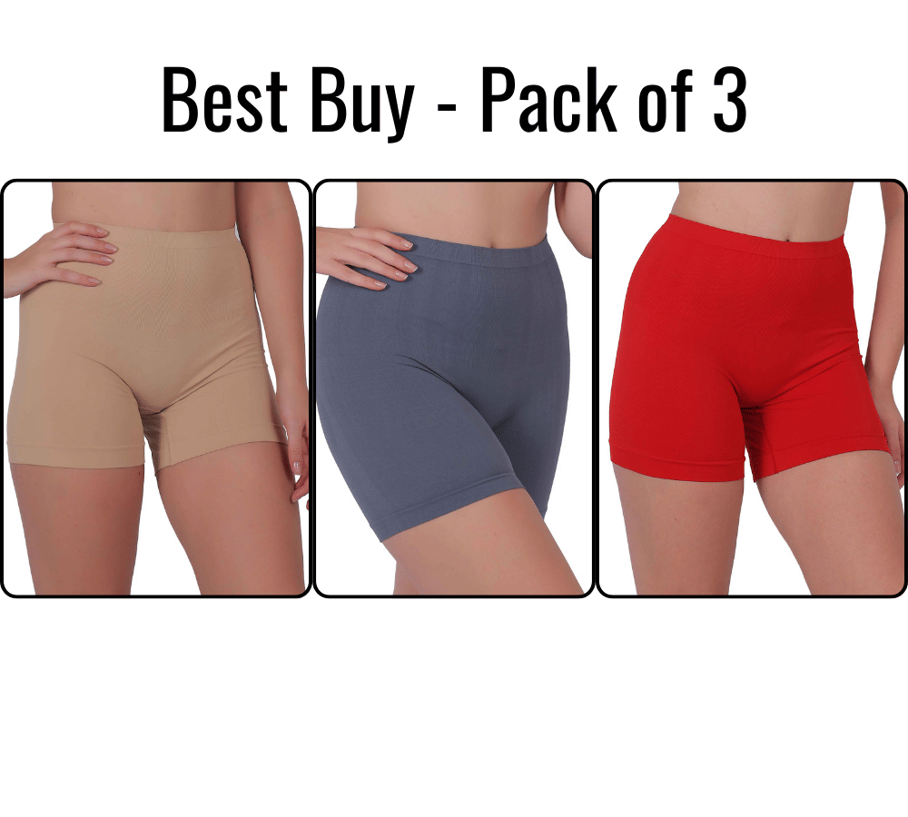 Pia Trends Women Cotton Blend Tummy & Thigh Shaper ( Beige,Grey,Red )     			Pia Trends Women Cotton Blend Tummy & Thigh Shaper ( Beige,Grey,Red )