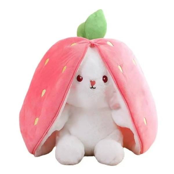     			Rabbit with Chain Reversible Bunny Rabbit Soft Stuffed Toys for Girls Boys Baby Kids | Doll, Teddy Bear plushies, Animal Toy | Strawberry/Carrot Shaped Pink Colour | Gift Item for Kids