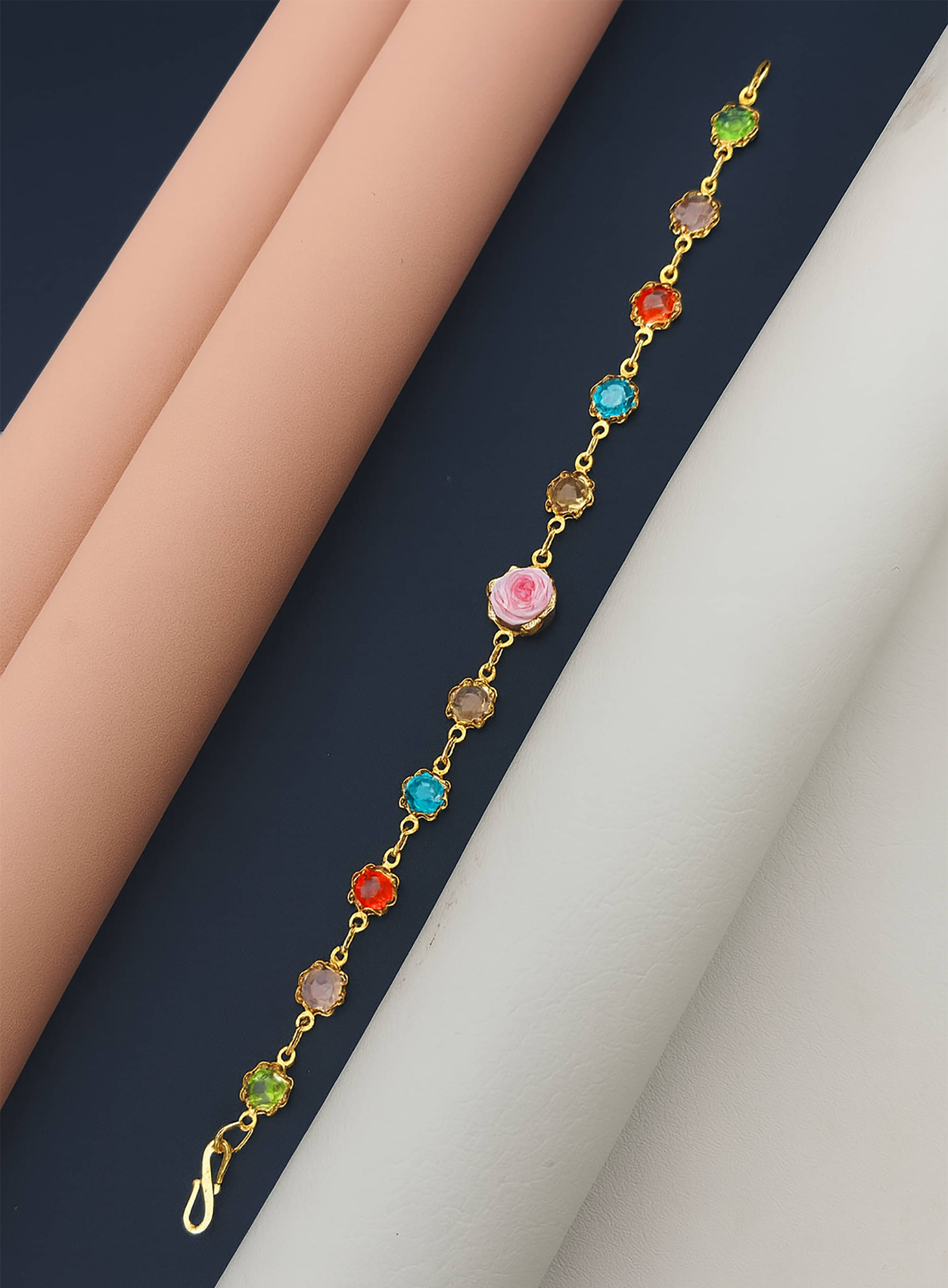     			SHANKH-KRIVA Pink Bracelet ( Pack of 1 )