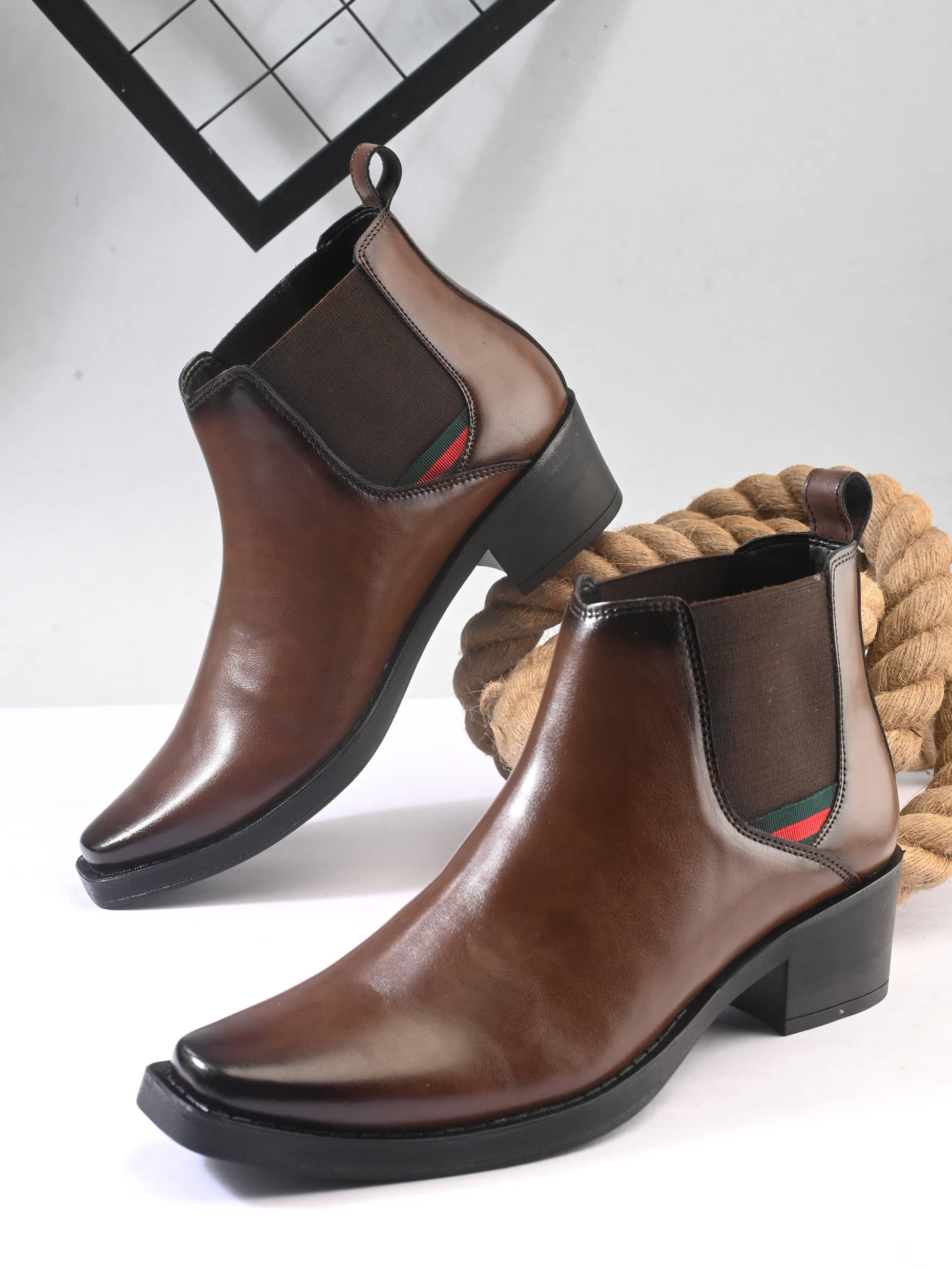 Sir Corbett Brown Men's Chelsea Boots