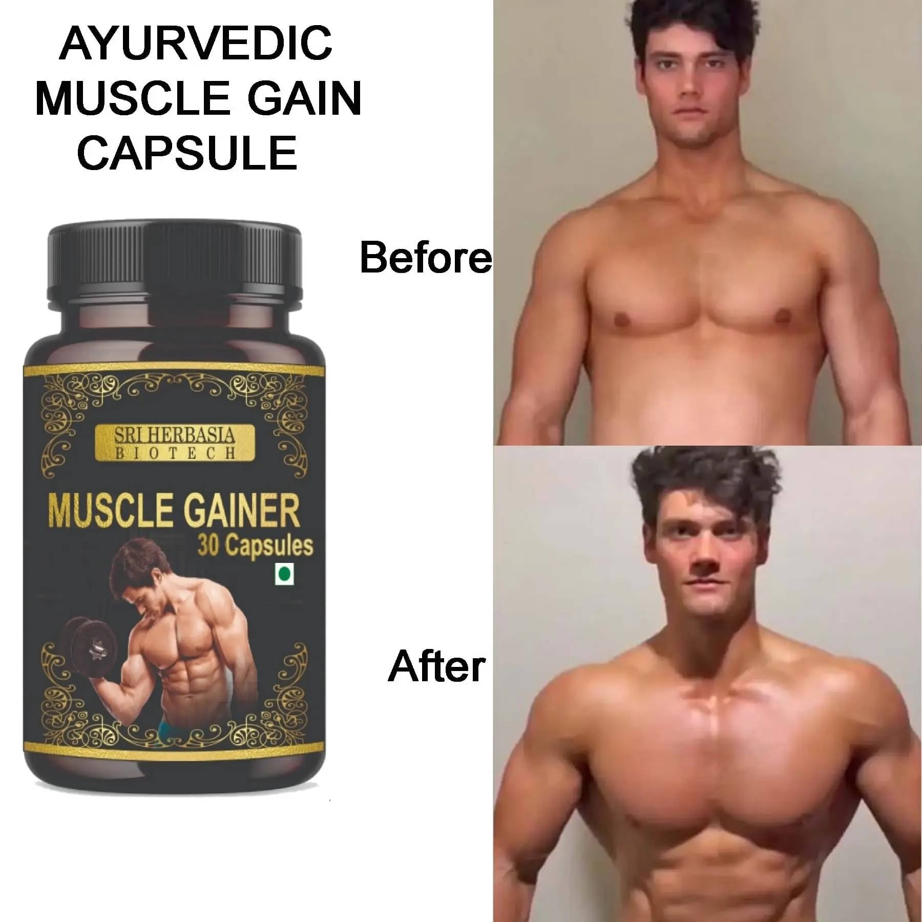 Sri Herbasia biotech Capsules For Weight Gain ( Pack of 1 ) Sri Herbasia biotech Capsules For Weight Gain ( Pack of 1 )