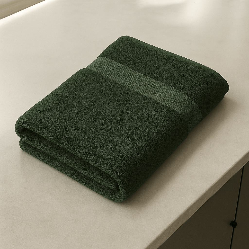     			TOMFERRY Pack of 1 Cotton 500 -GSM Bath Towel ( Green )