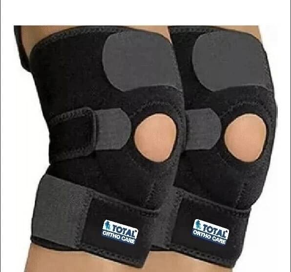 TOTAL Ortho care Unisex Patella Stabilisers Pair of 2 Black ( Free Size - Size )     			TOTAL Ortho care Unisex Patella Stabilisers Pair of 2 Black ( Free Size - Size )