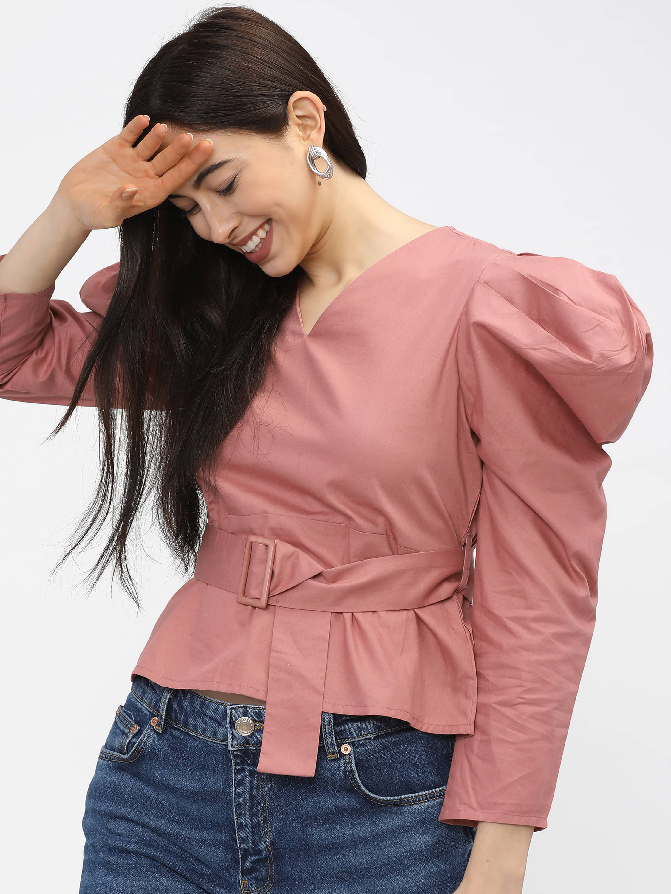 Tokyo Talkies Women's Cotton Regular Top ( Pink ) Tokyo Talkies Women's Cotton Regular Top ( Pink )