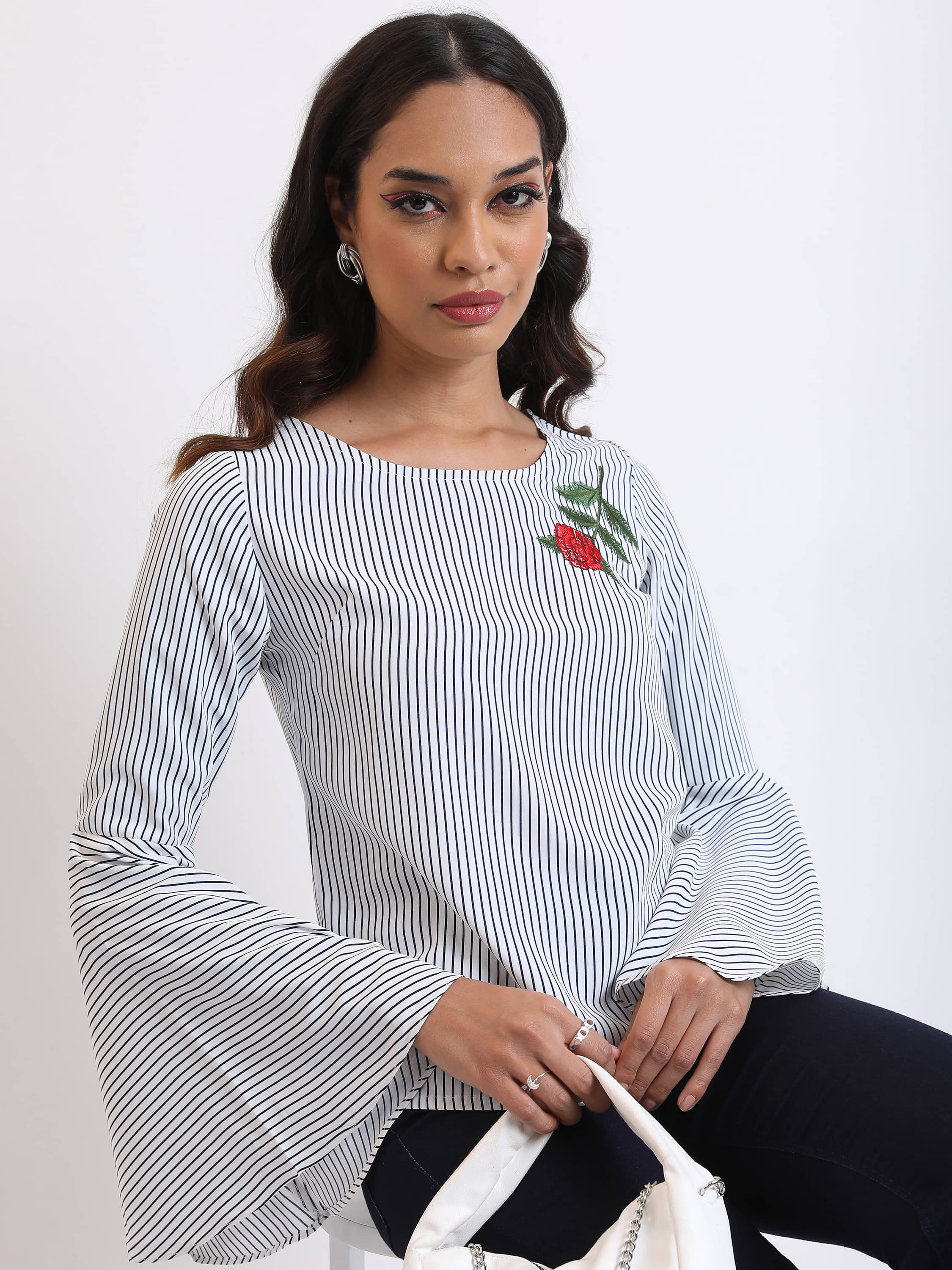 Tokyo Talkies Women's Polyester Regular Top ( Multicolor )