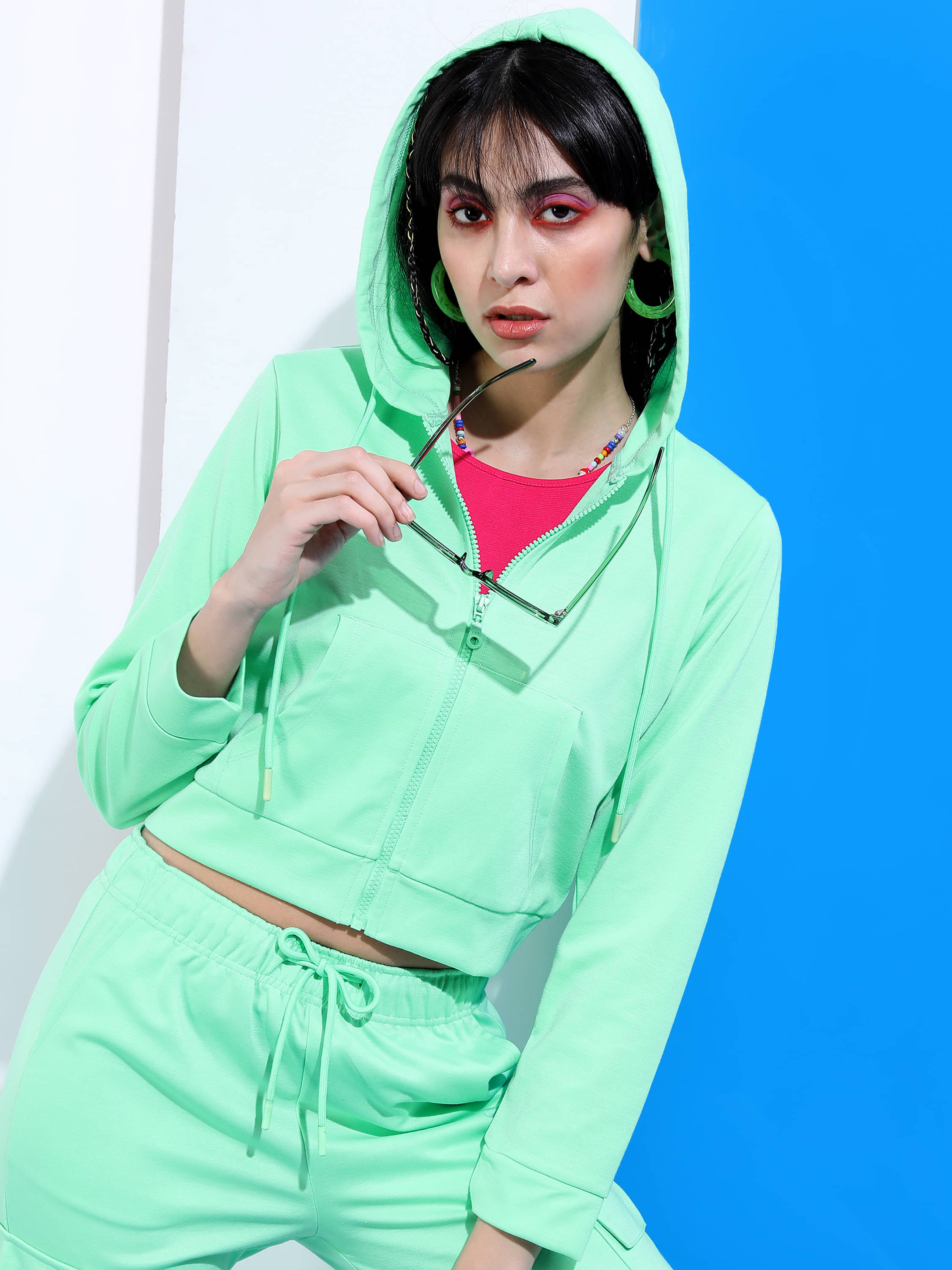     			Tokyo Talkies Women's Polyester Regular Top ( Green )